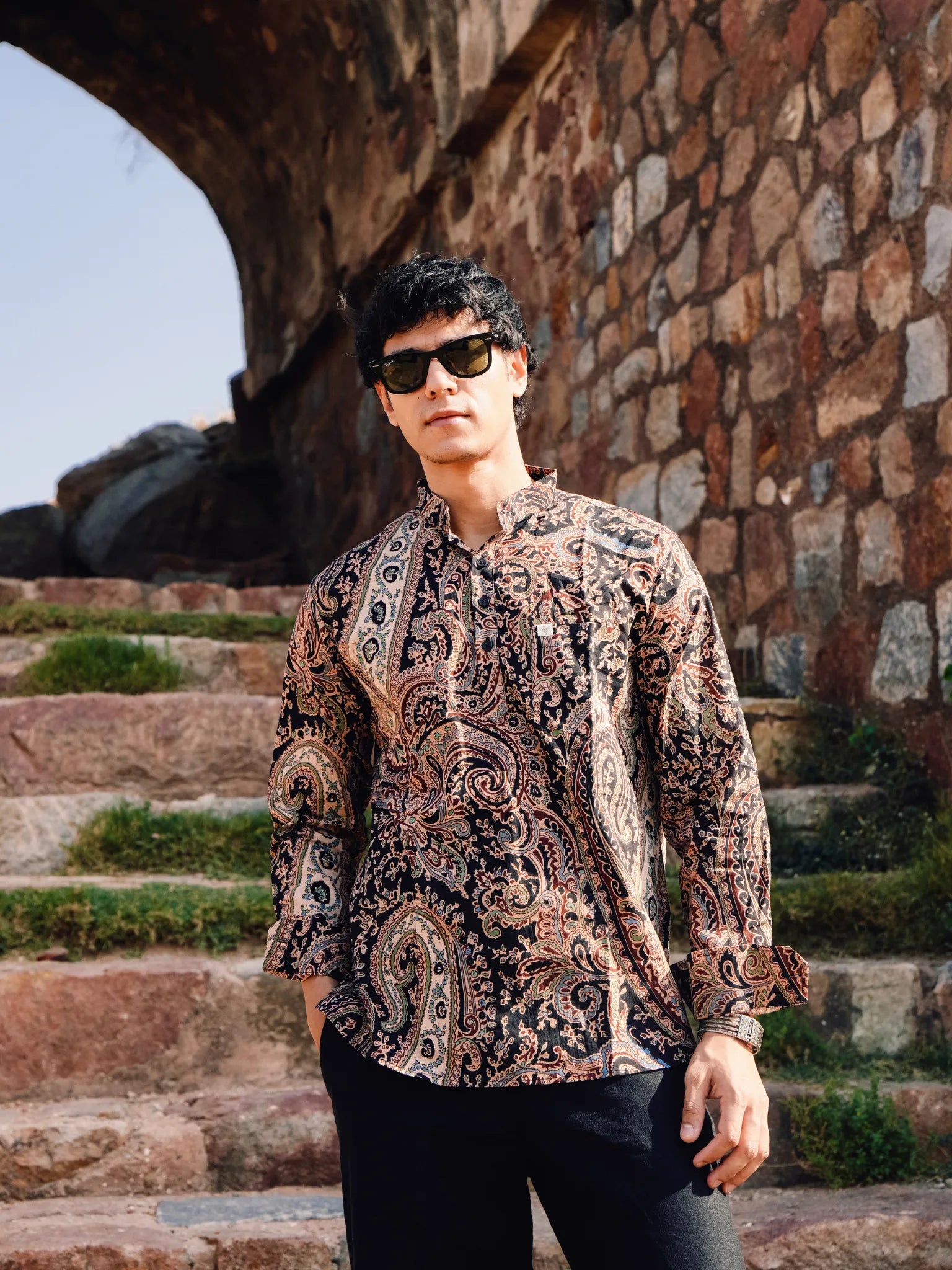 black mafia style short kurta