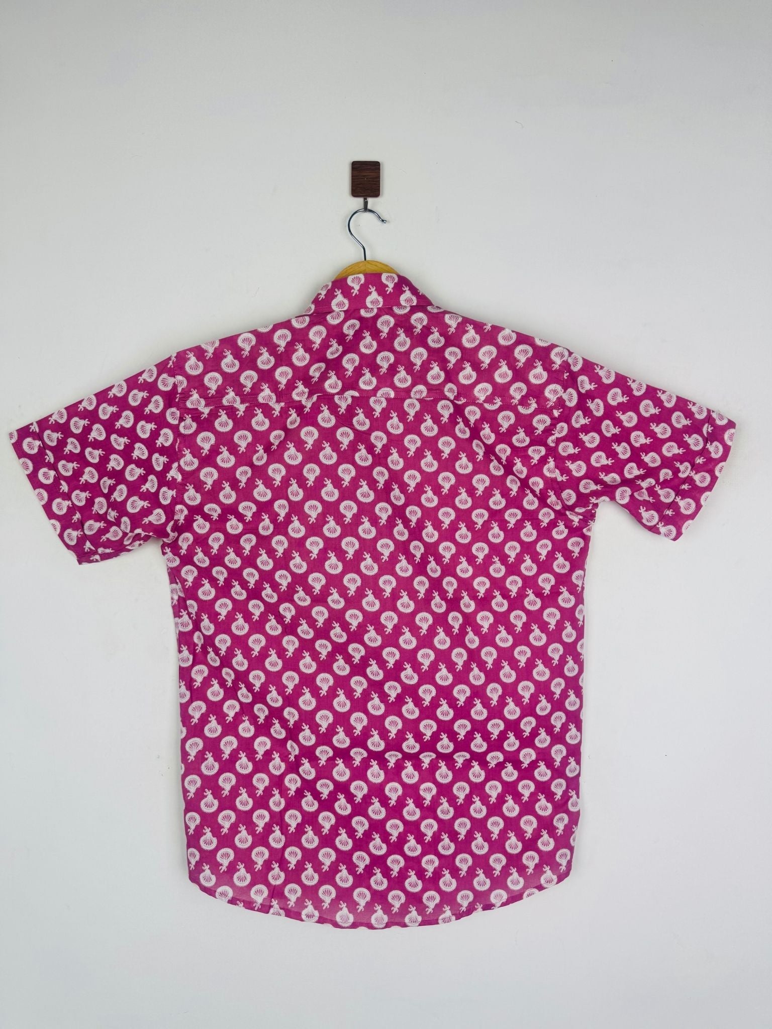 Rosy Bloom Printed Half Shirt