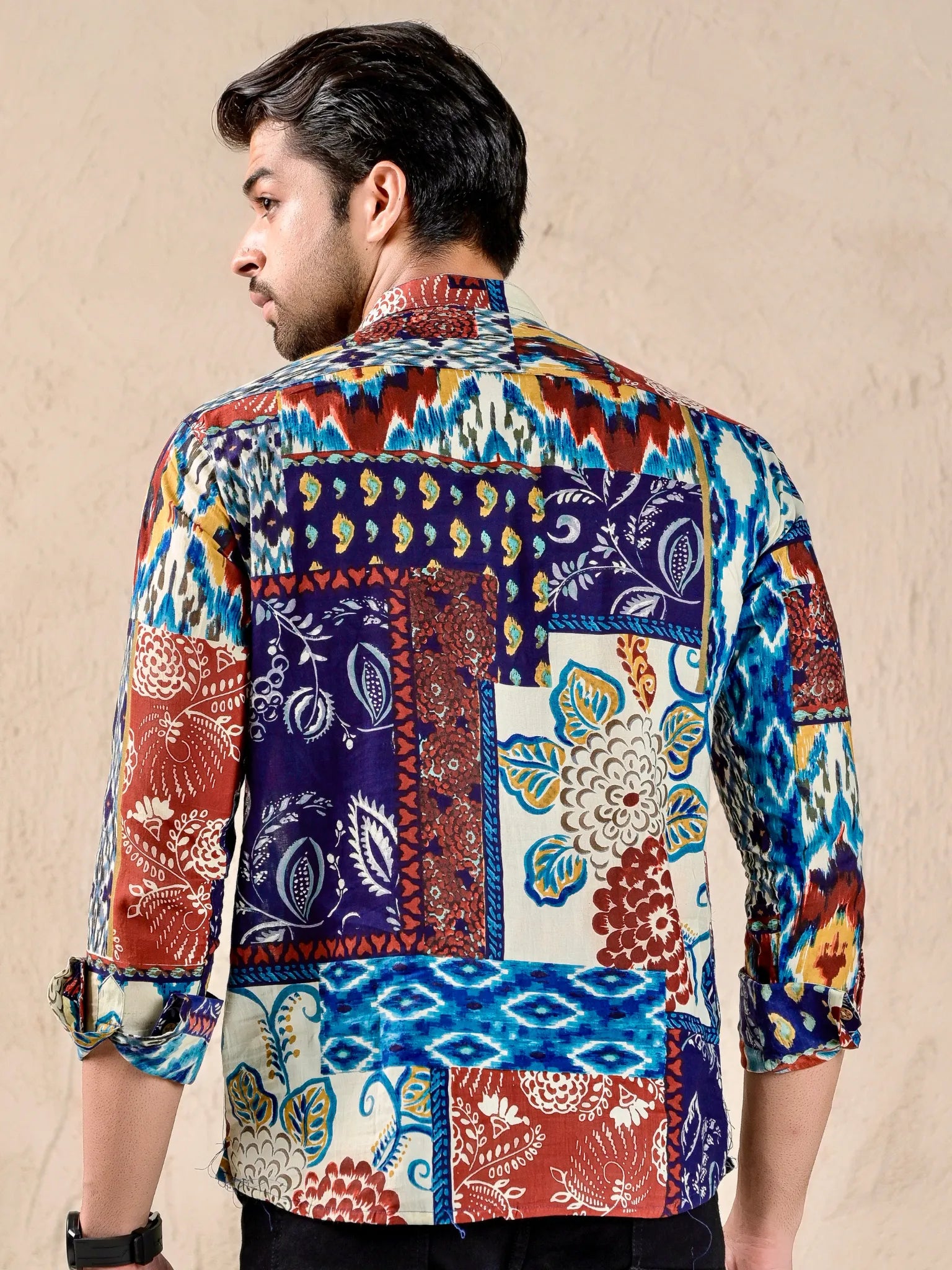 multicolor patchwork short kurta