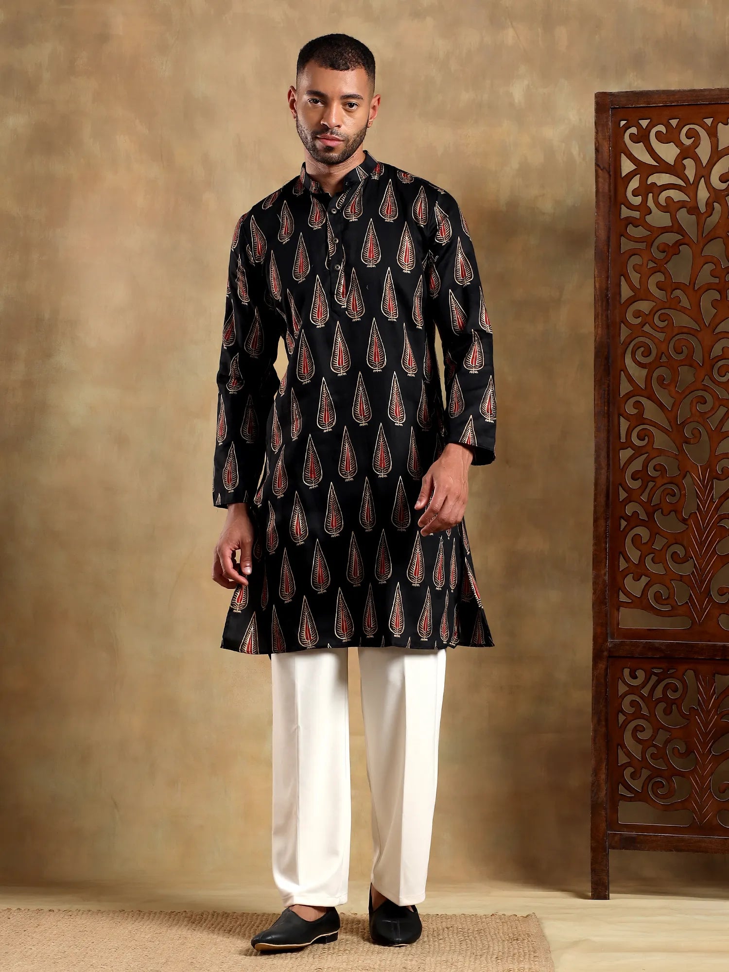 Mystic Leaf Printed Long Kurta