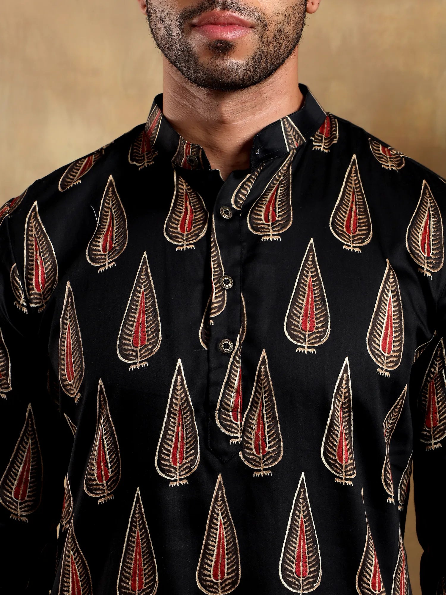 Mystic Leaf Printed Long Kurta