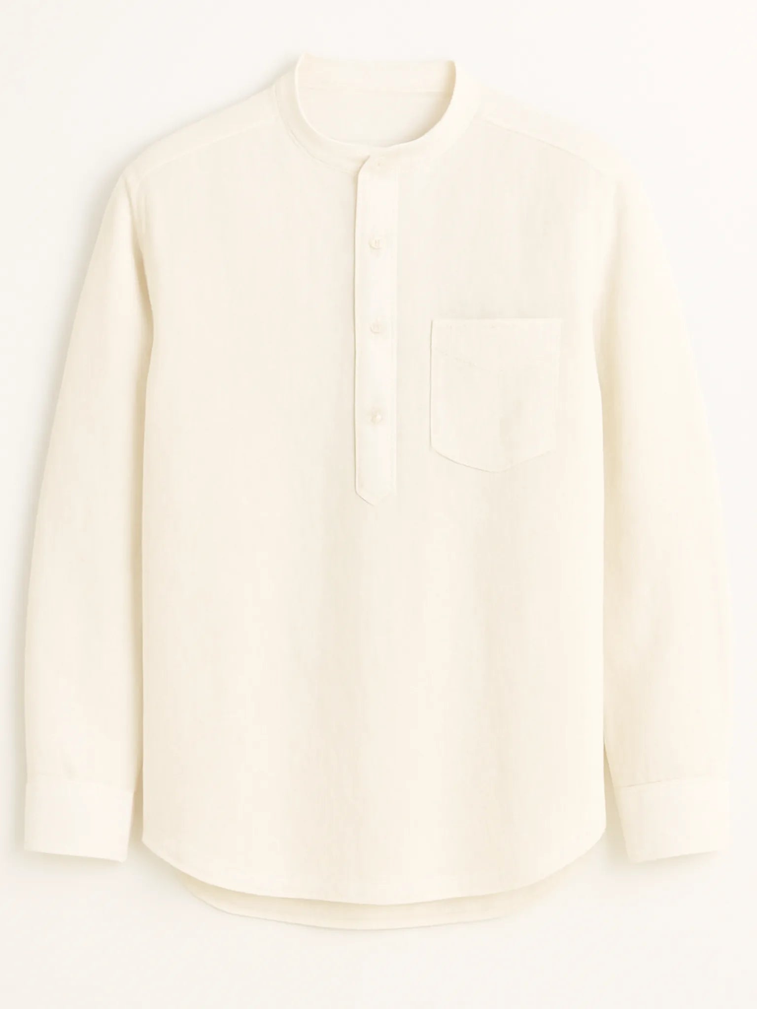 Soft Beige Linen Blend textured Short Kurta