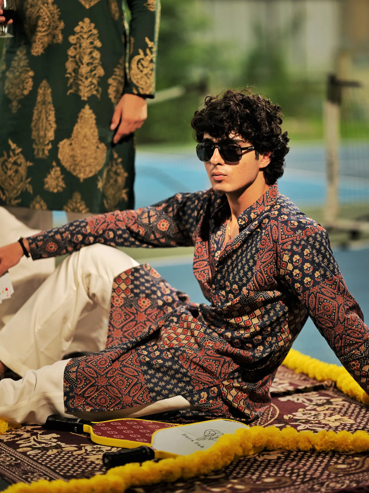 Maroon Patchwork Long Kurta