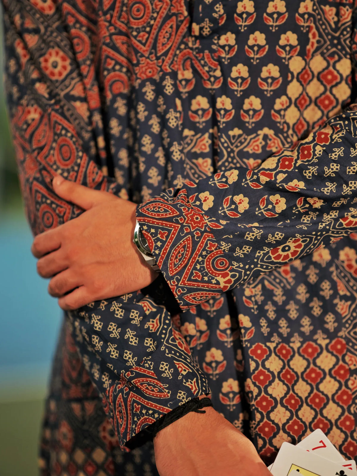 Maroon Patchwork Long Kurta