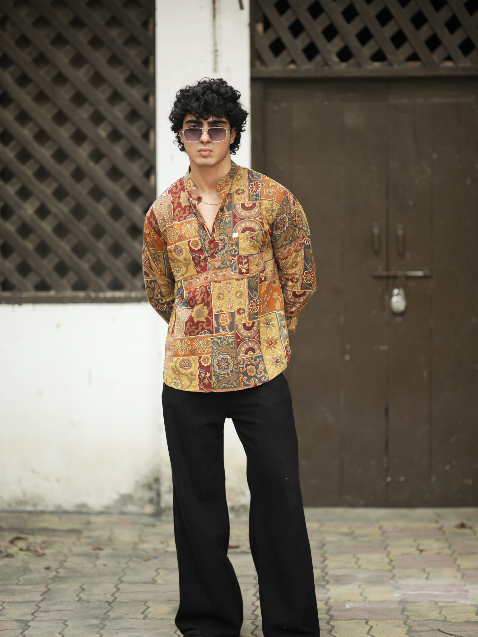 Rangsaaz patchwork printed short kurta