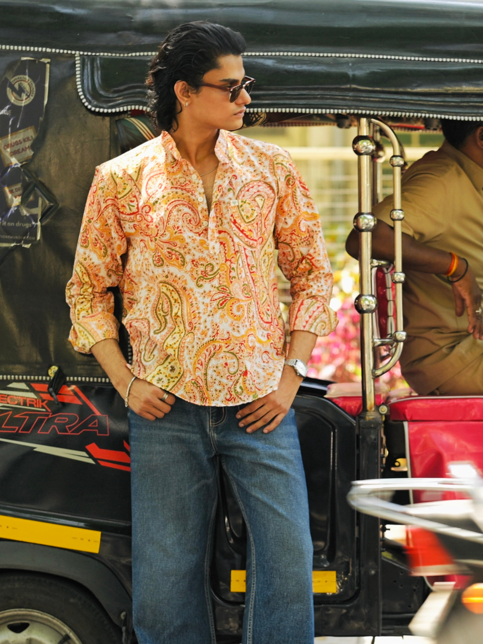 White Mafia Printed short kurta