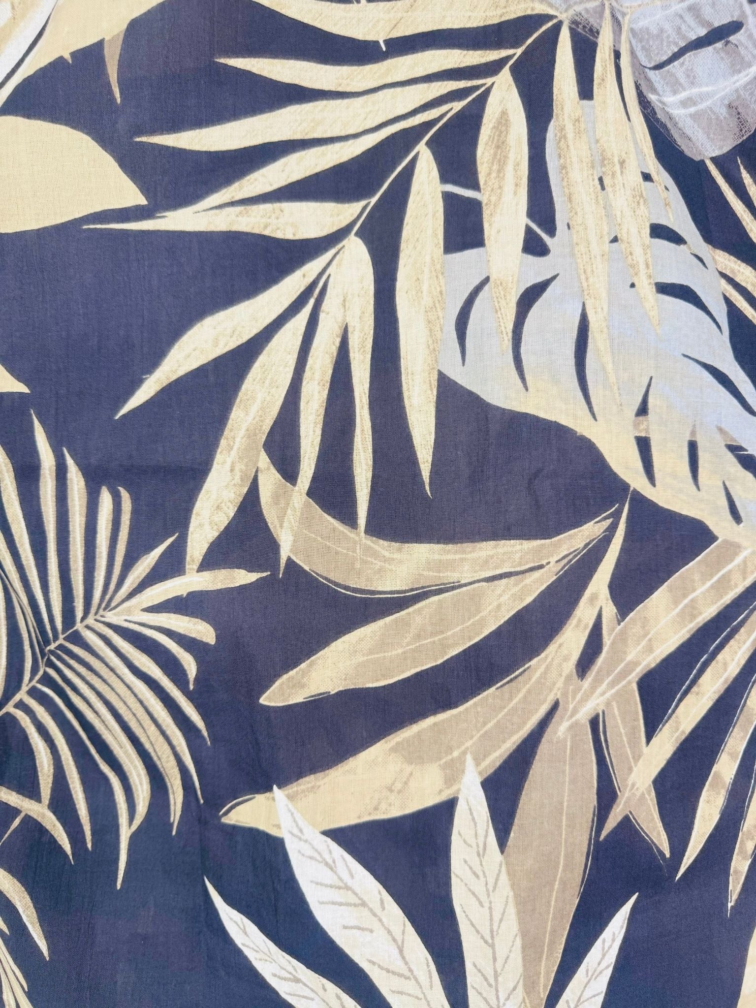 Navy Island Leaf Half Sleeves Shirt