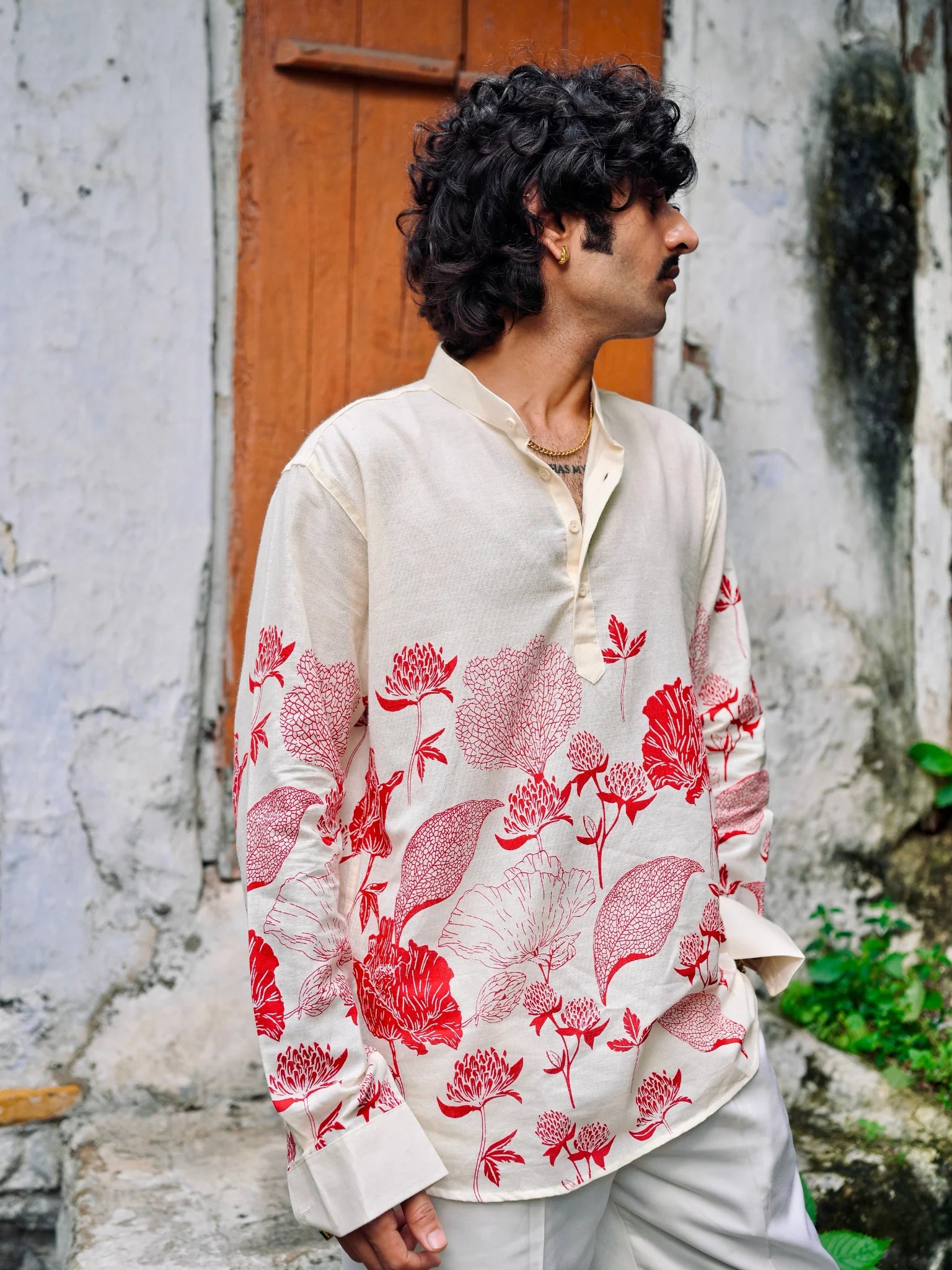 Scarlet Bloom Cotton short kurta