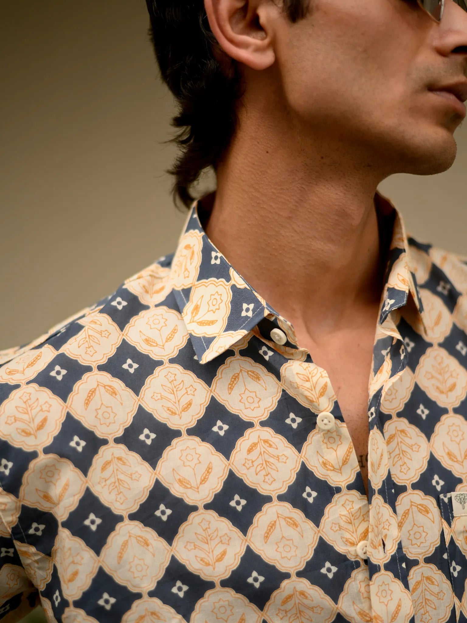 regal block Half Sleeves Shirt