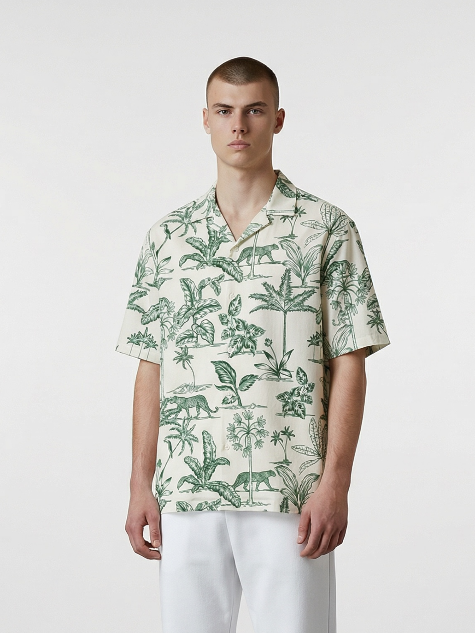 Tropic Jungle Cuban Collar Resort Shirt