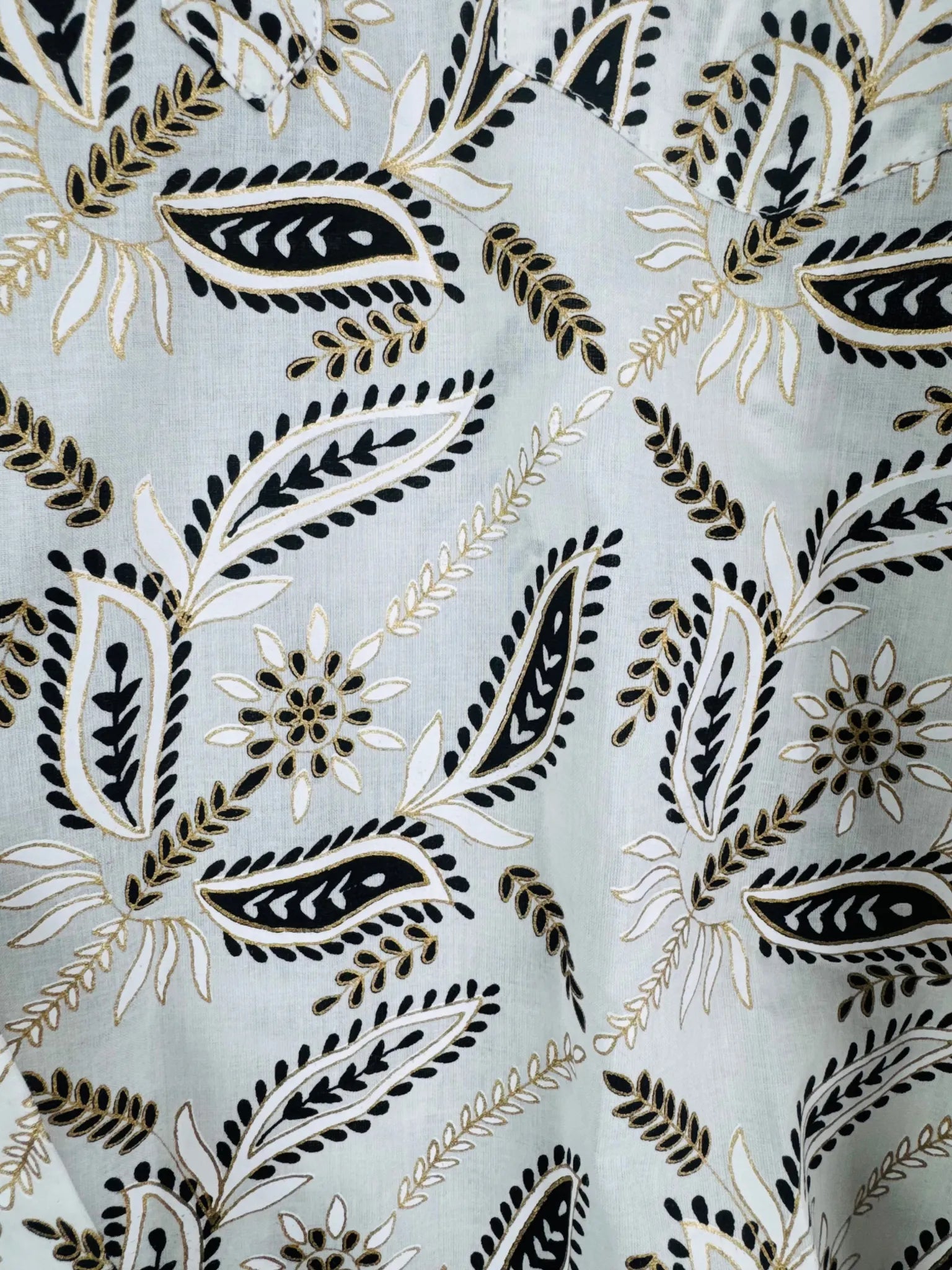 White Noor Paisley printed short kurta