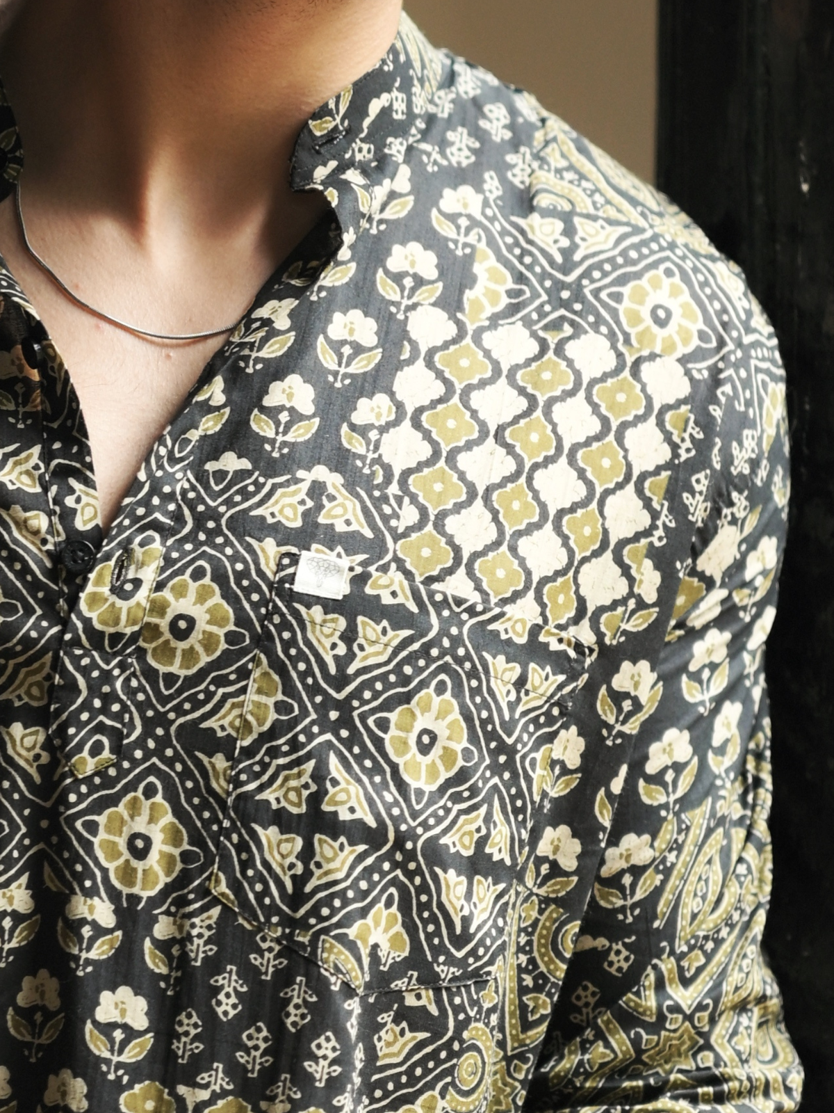 Nightshade patchwork printed short kurta