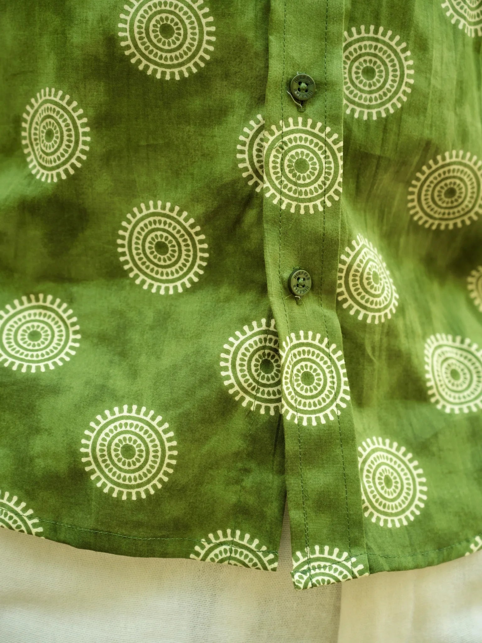 Olive Orbit Half Sleeves Shirt