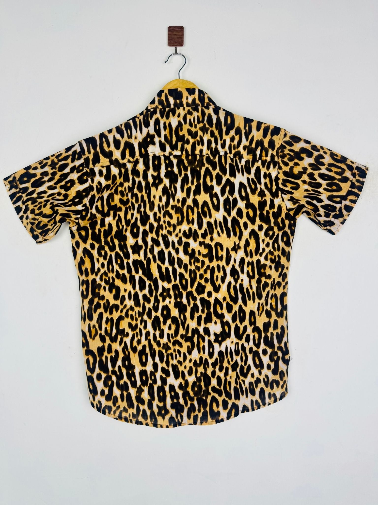 Wild Leopard Print Half Sleeves Shirt