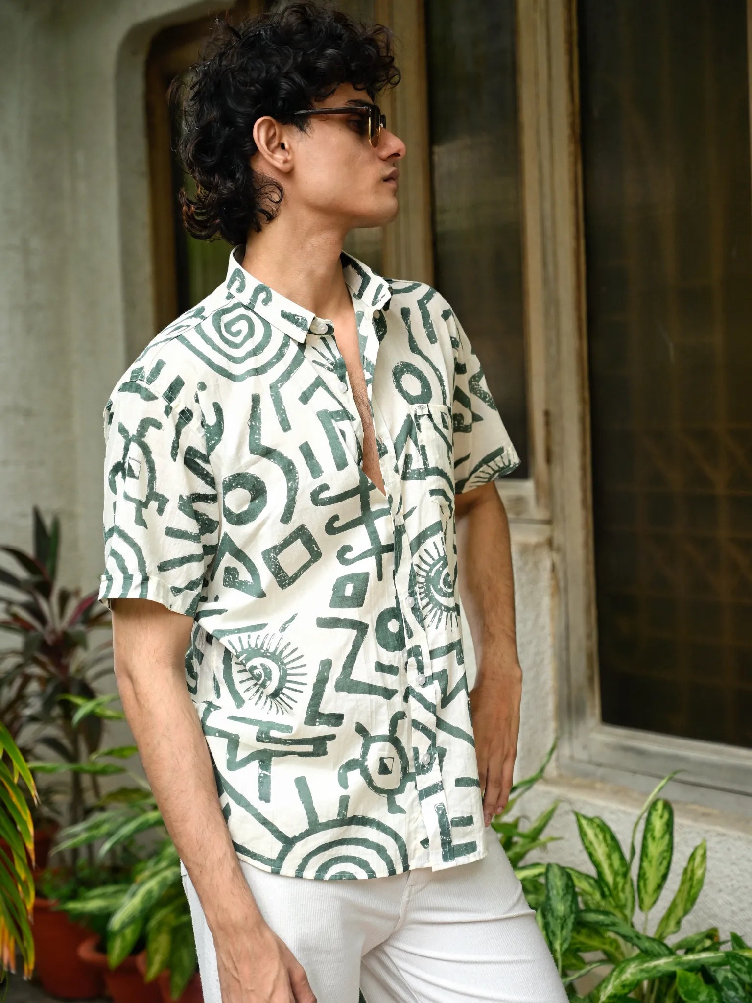 Celestial Printed Half Sleeve Shirt