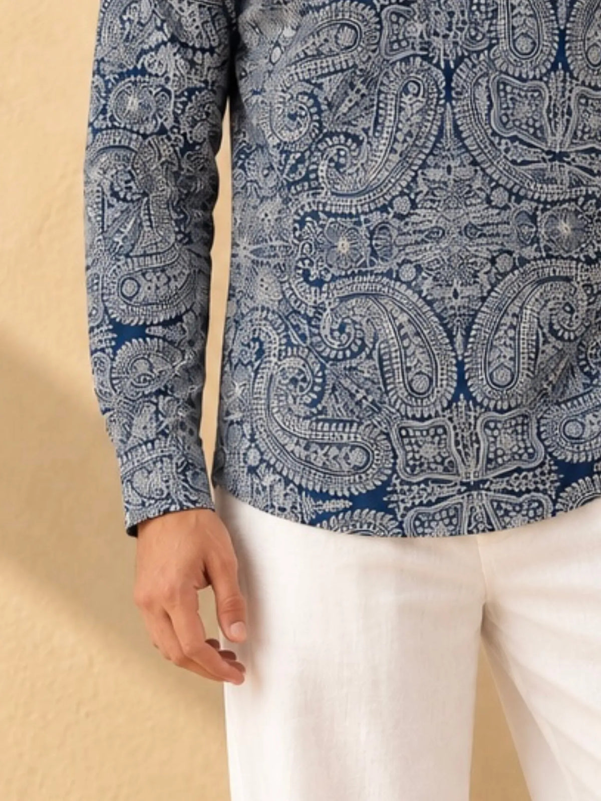 Blue Mandala Art Short Kurta