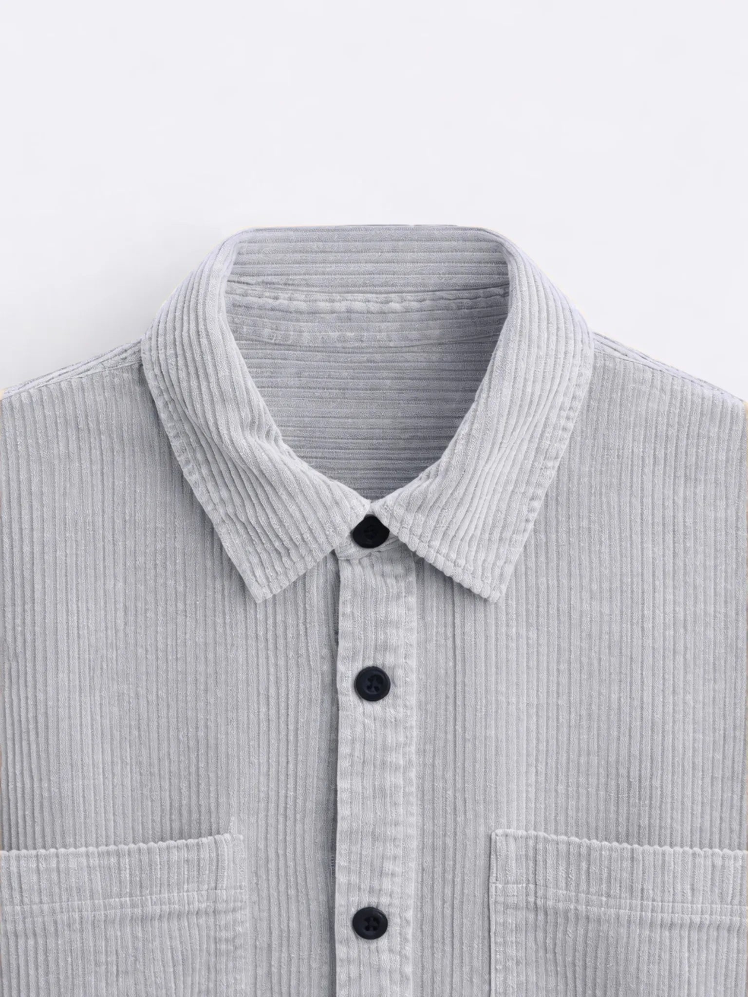 Grey Premium Corduroy Oversized Shirt