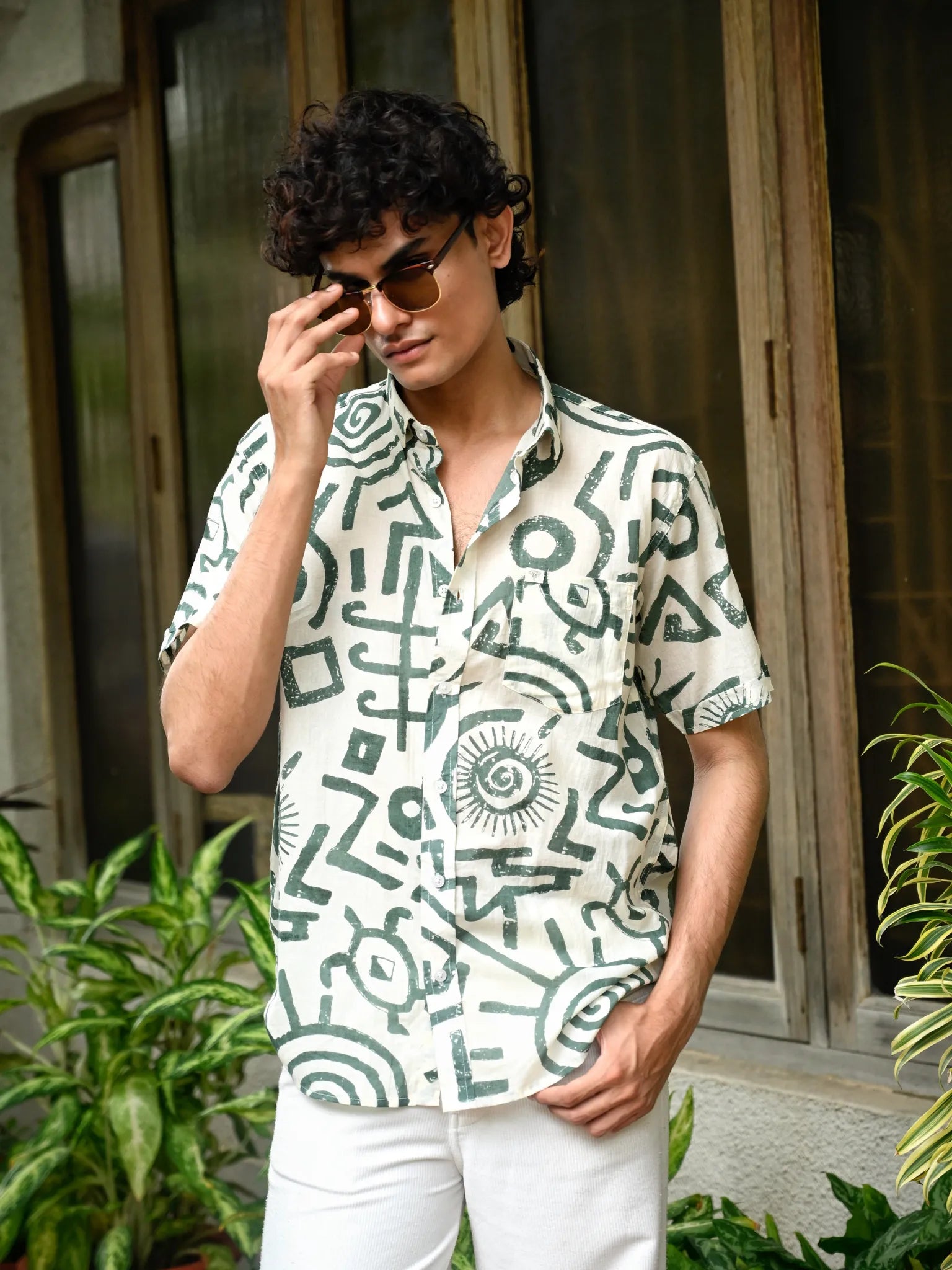 Celestial Printed Half Sleeve Shirt