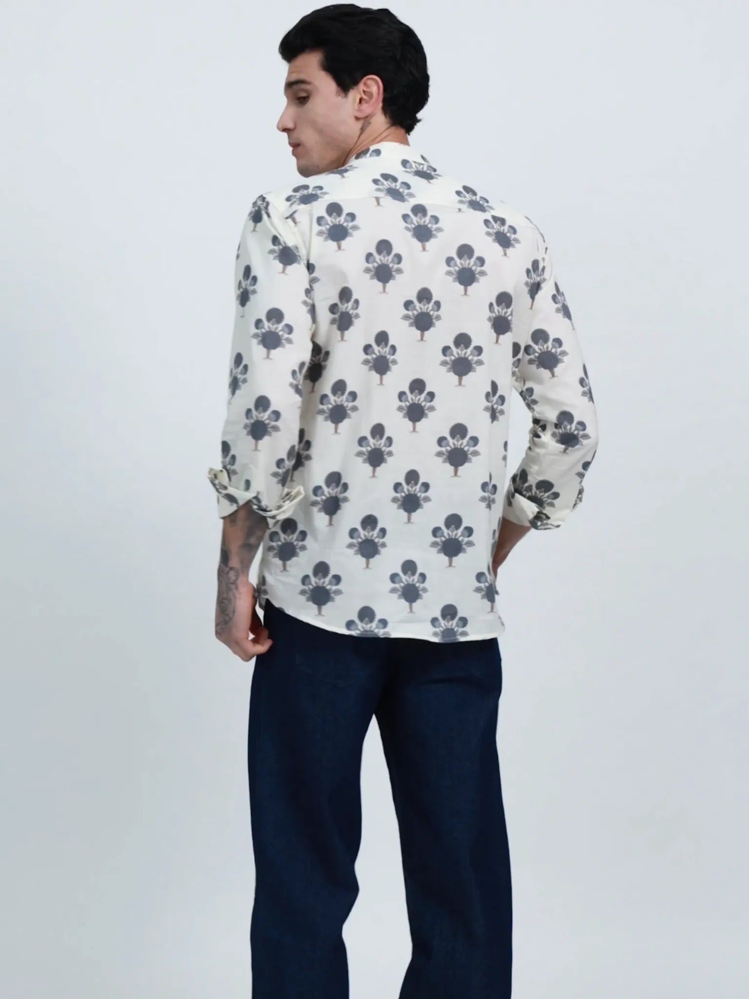 Off White Bloom short kurta