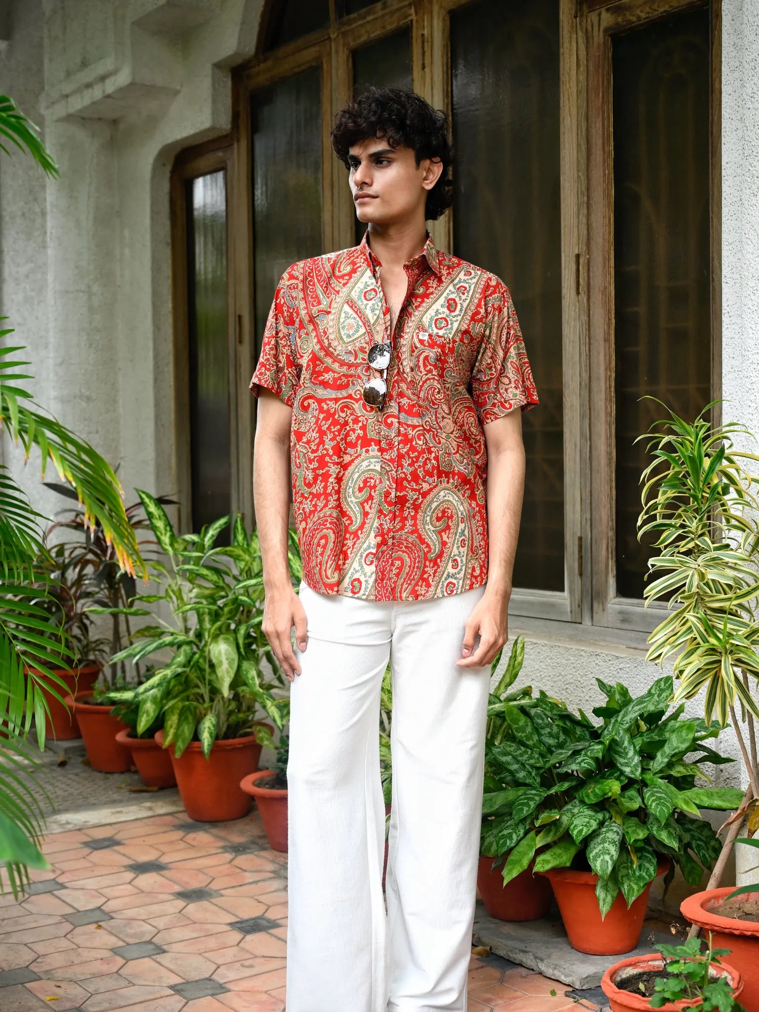 Red mafia Half Sleeves Shirt