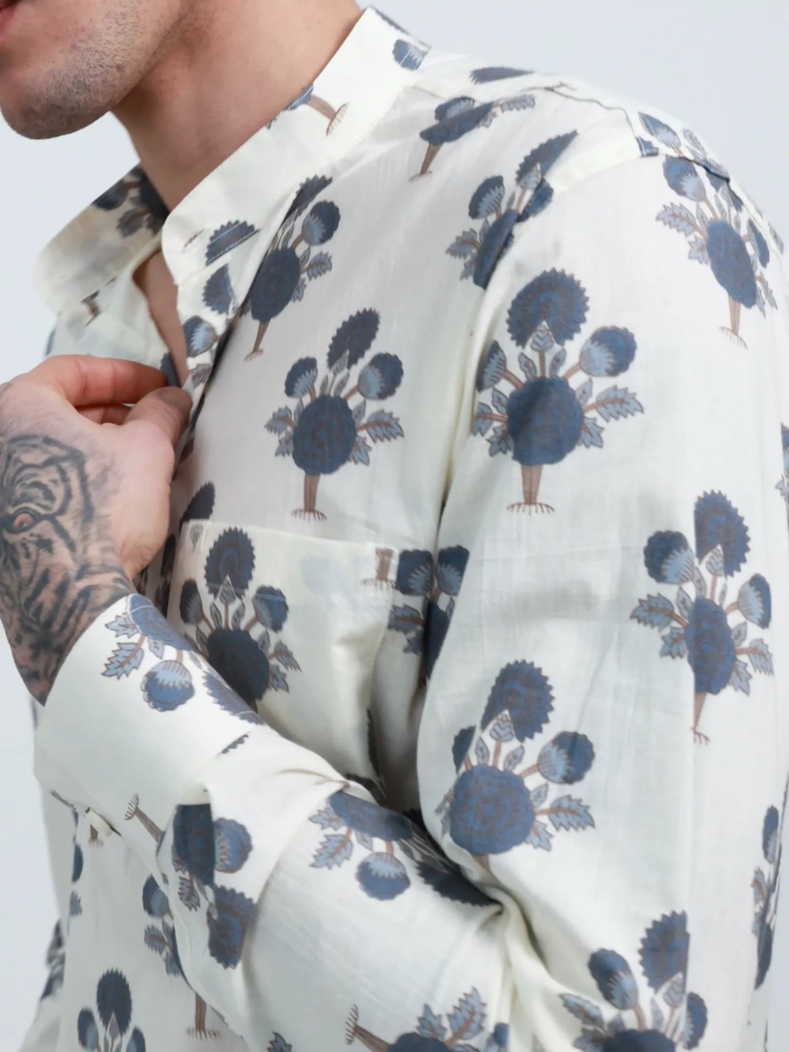 Off White Bloom short kurta