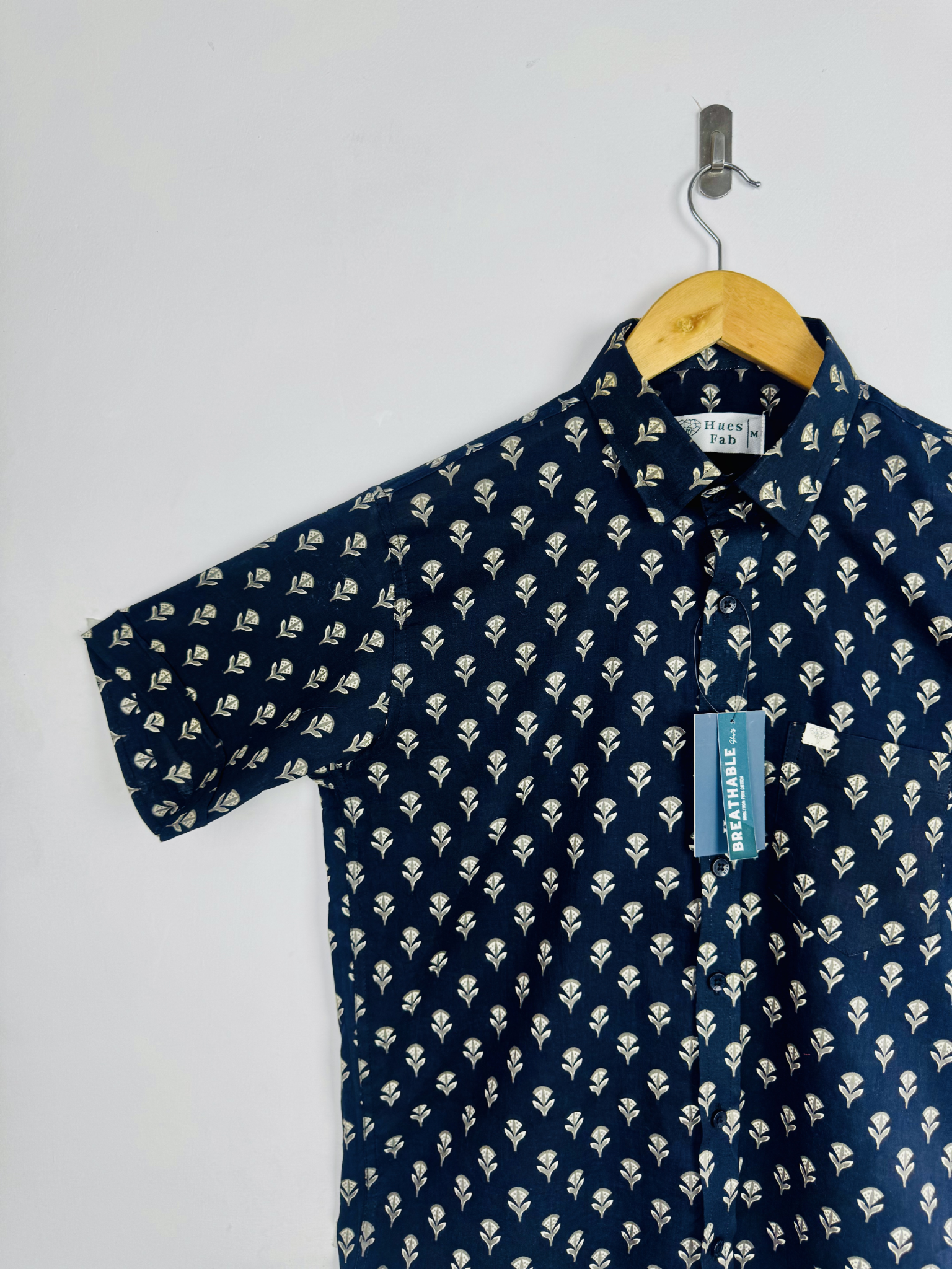 Deep Blue Dune Half Sleeves Shirt