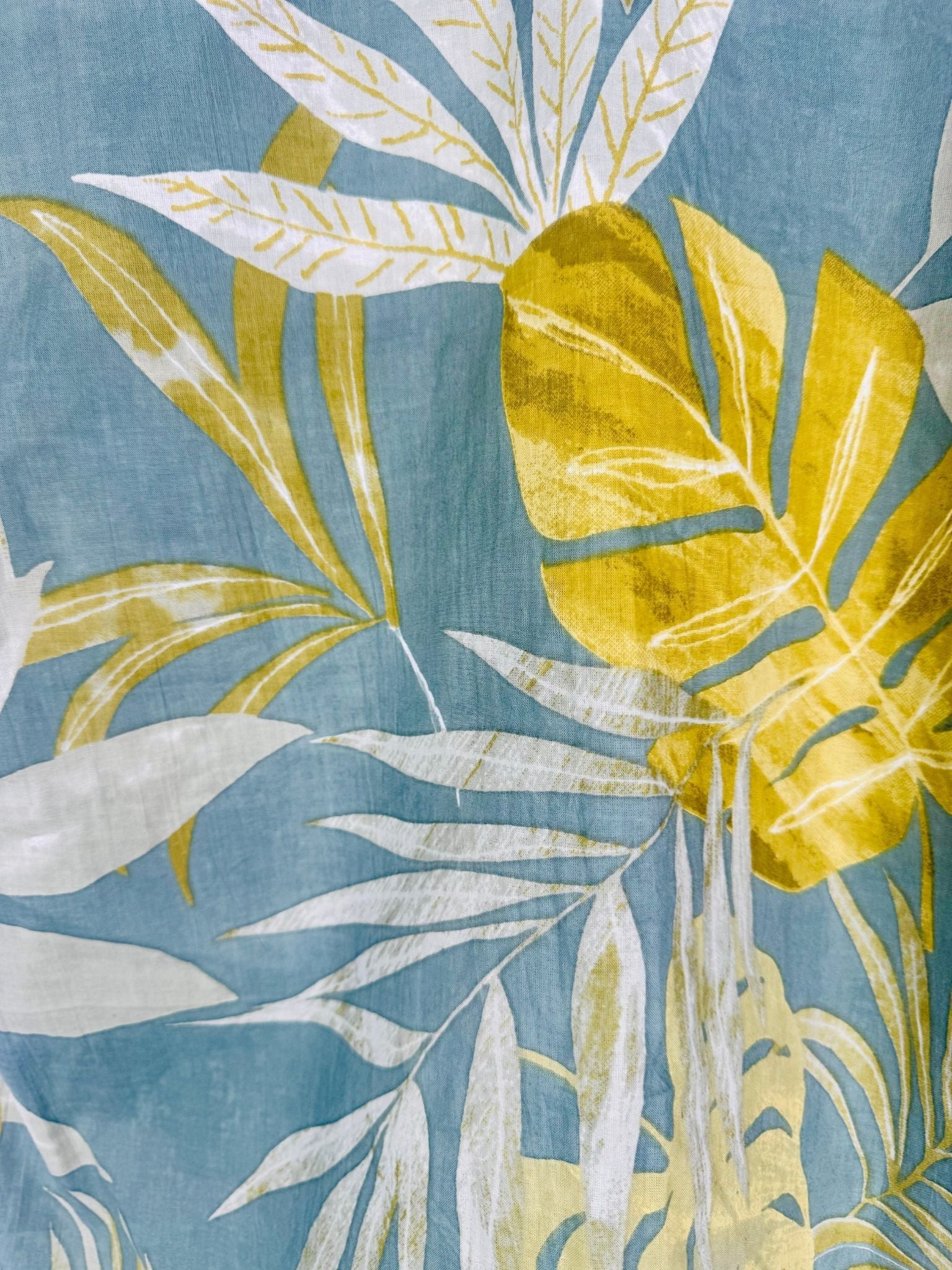 Olive Resort Leaf Half Sleeves Shirt