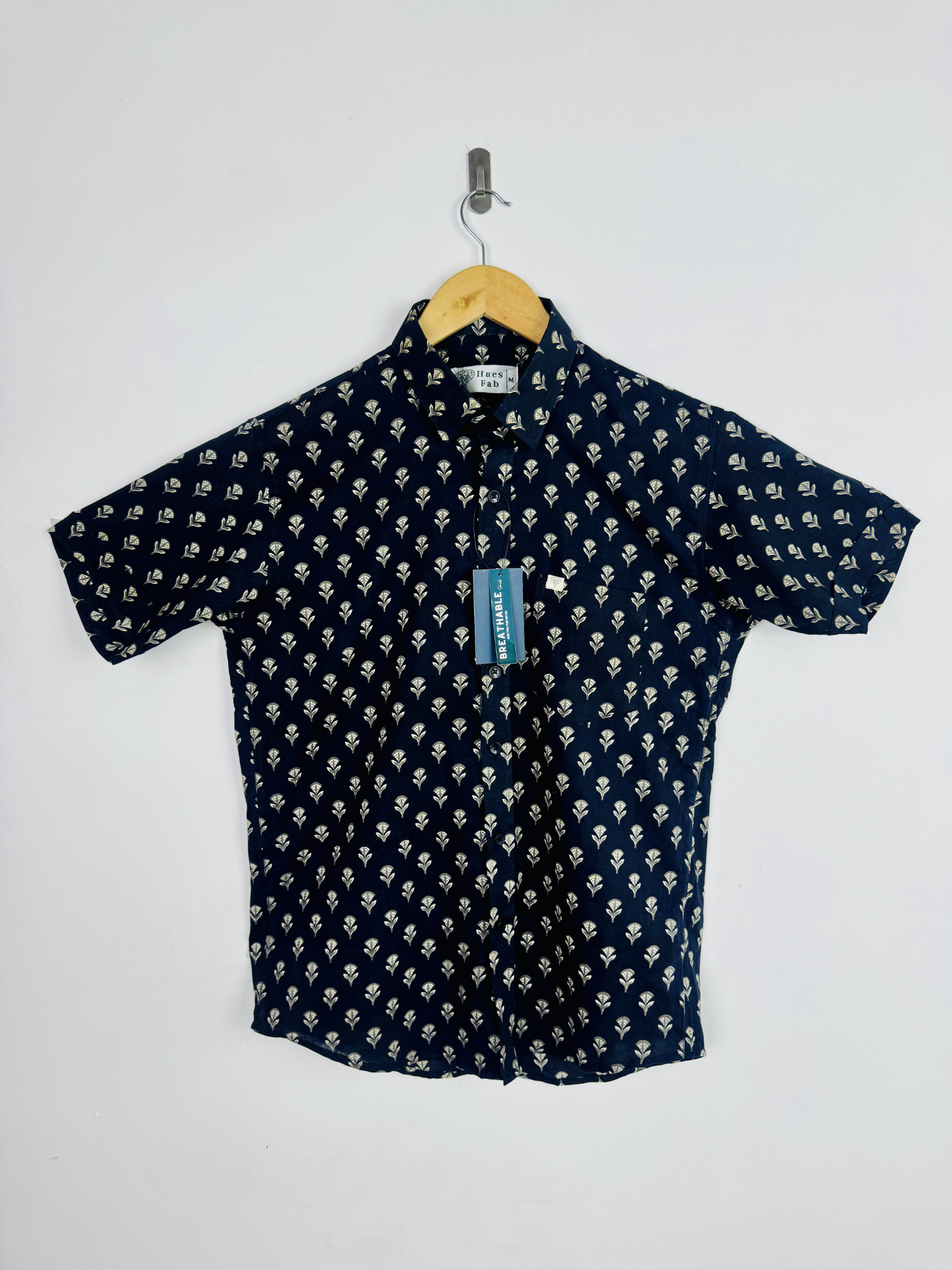 Deep Blue Dune Half Sleeves Shirt
