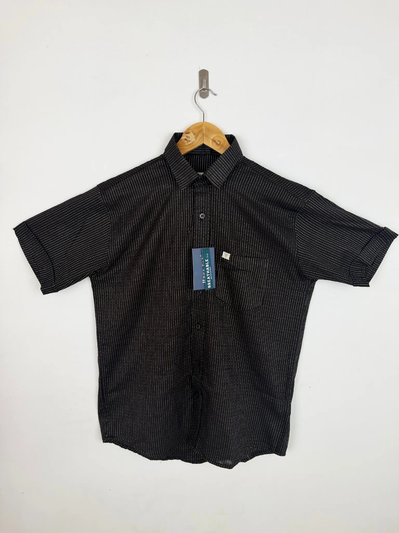 Black kantha Half Sleeves Shirt
