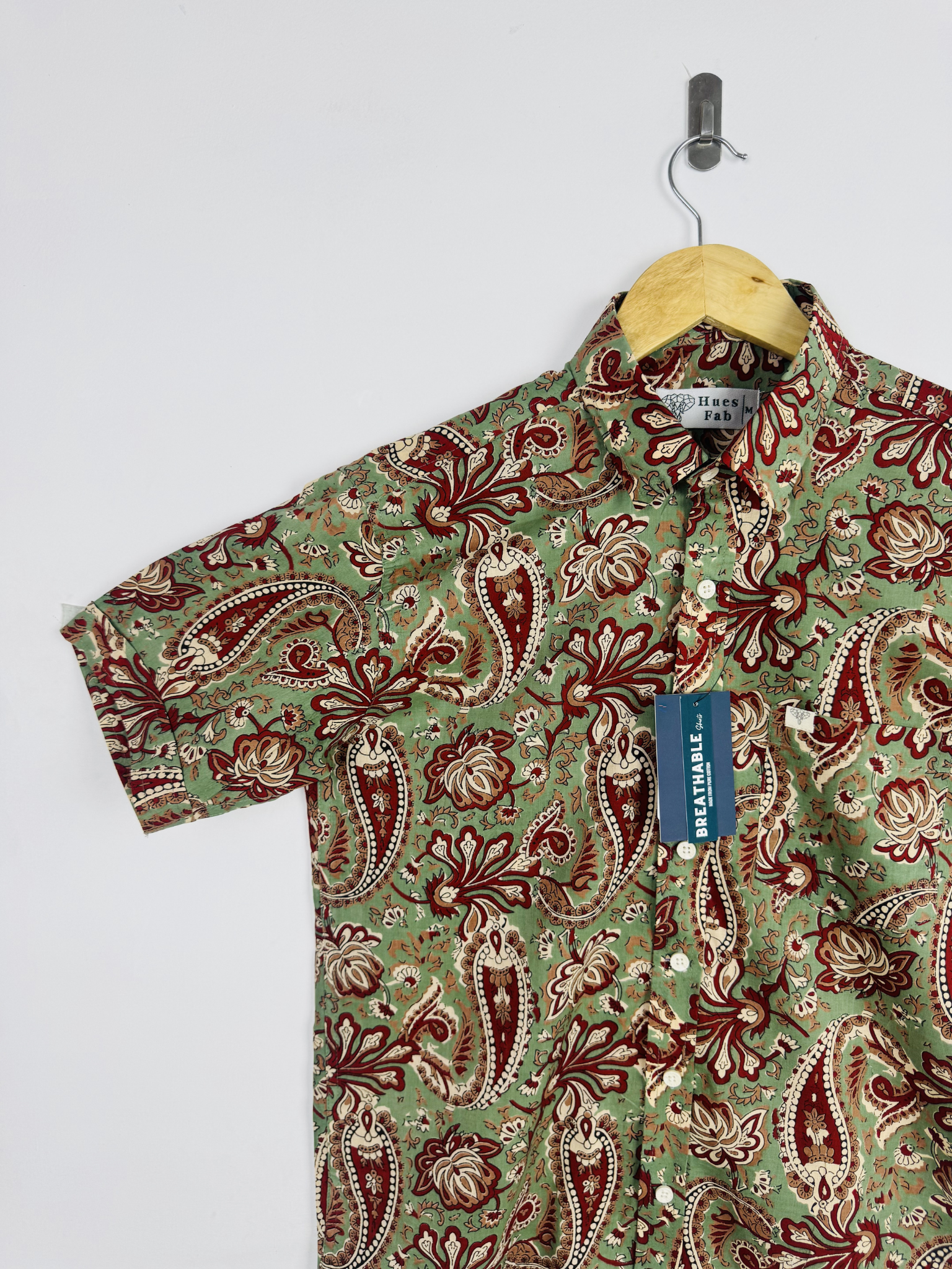 Green red paisley Half Sleeves Shirt