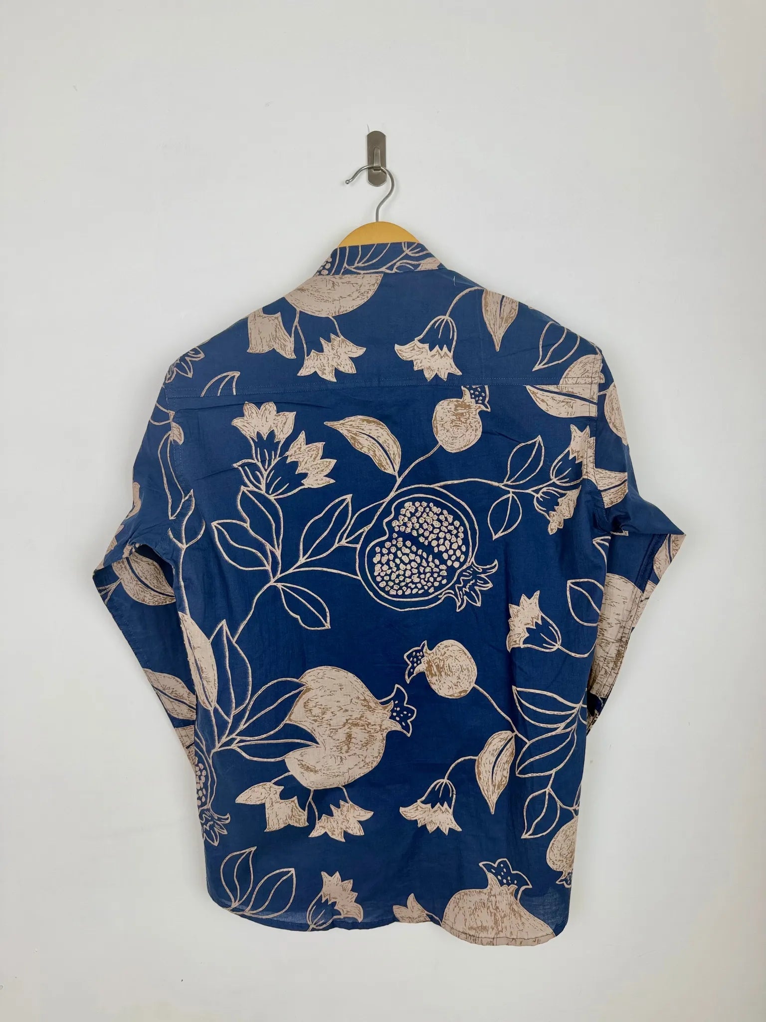 Navy Blue Pomegranate Printed short kurta