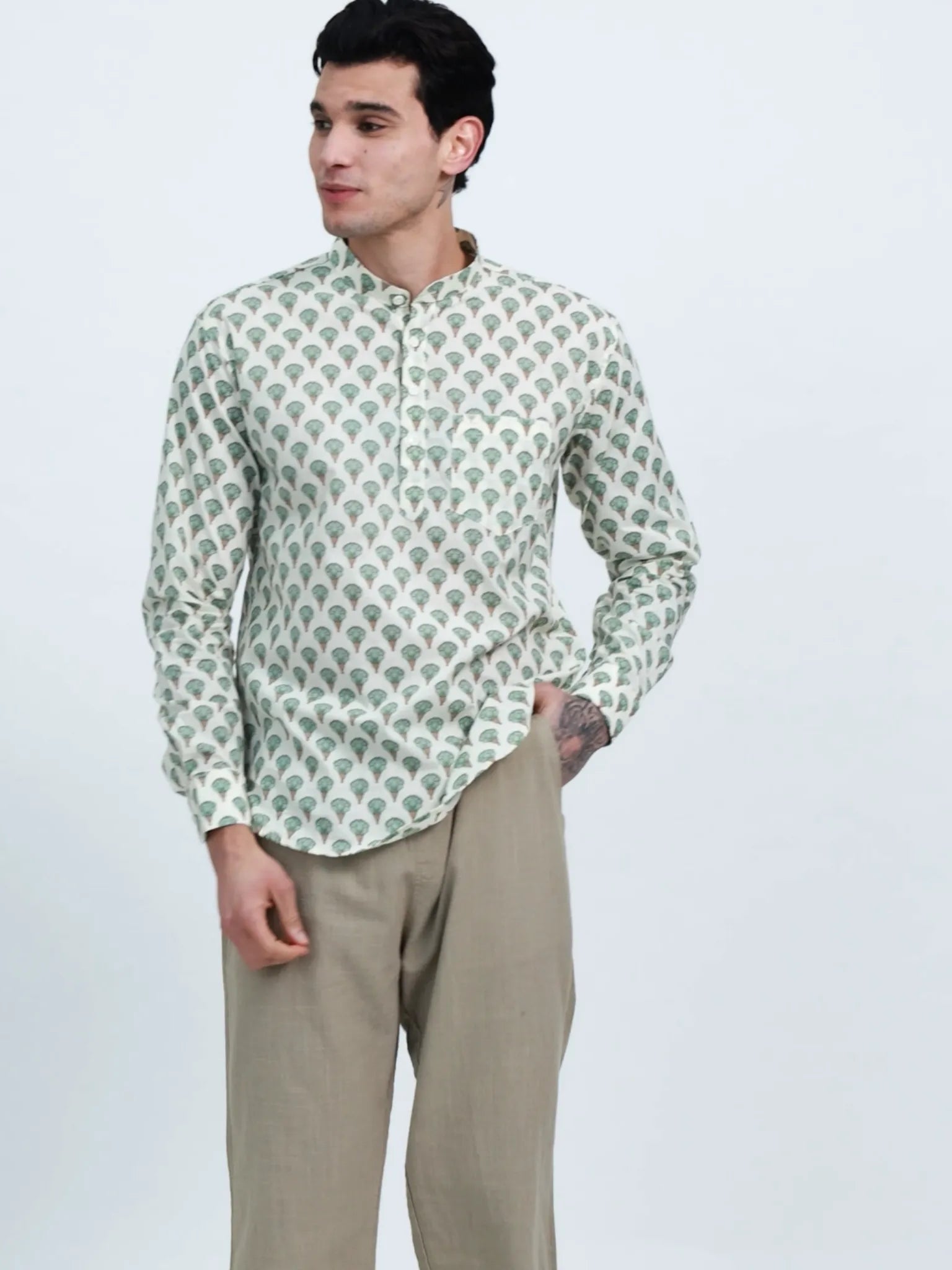 Off White Orchard short kurta