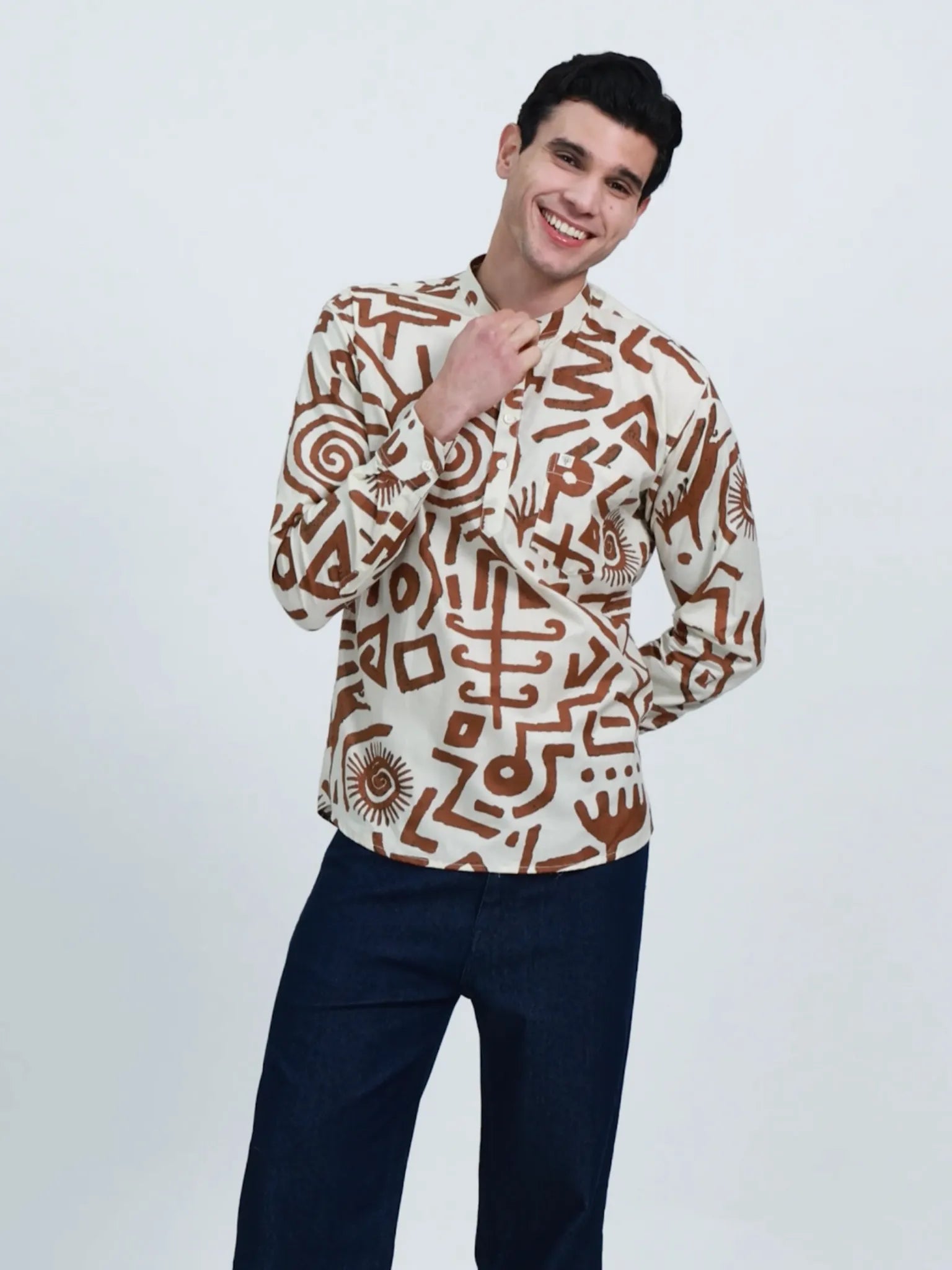 Brown Celestial short kurta