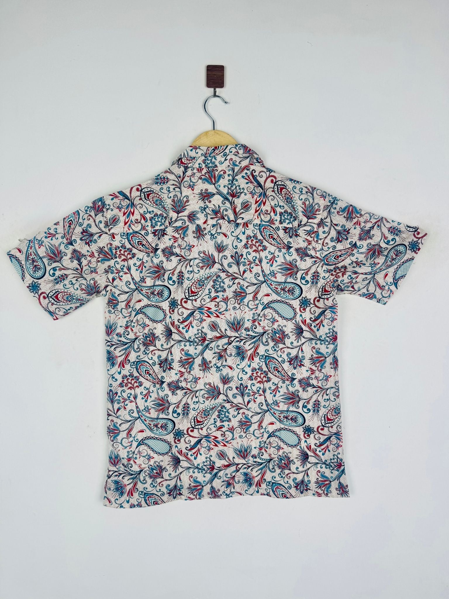 Cream Royal Paisley Cuban Collar Shirt