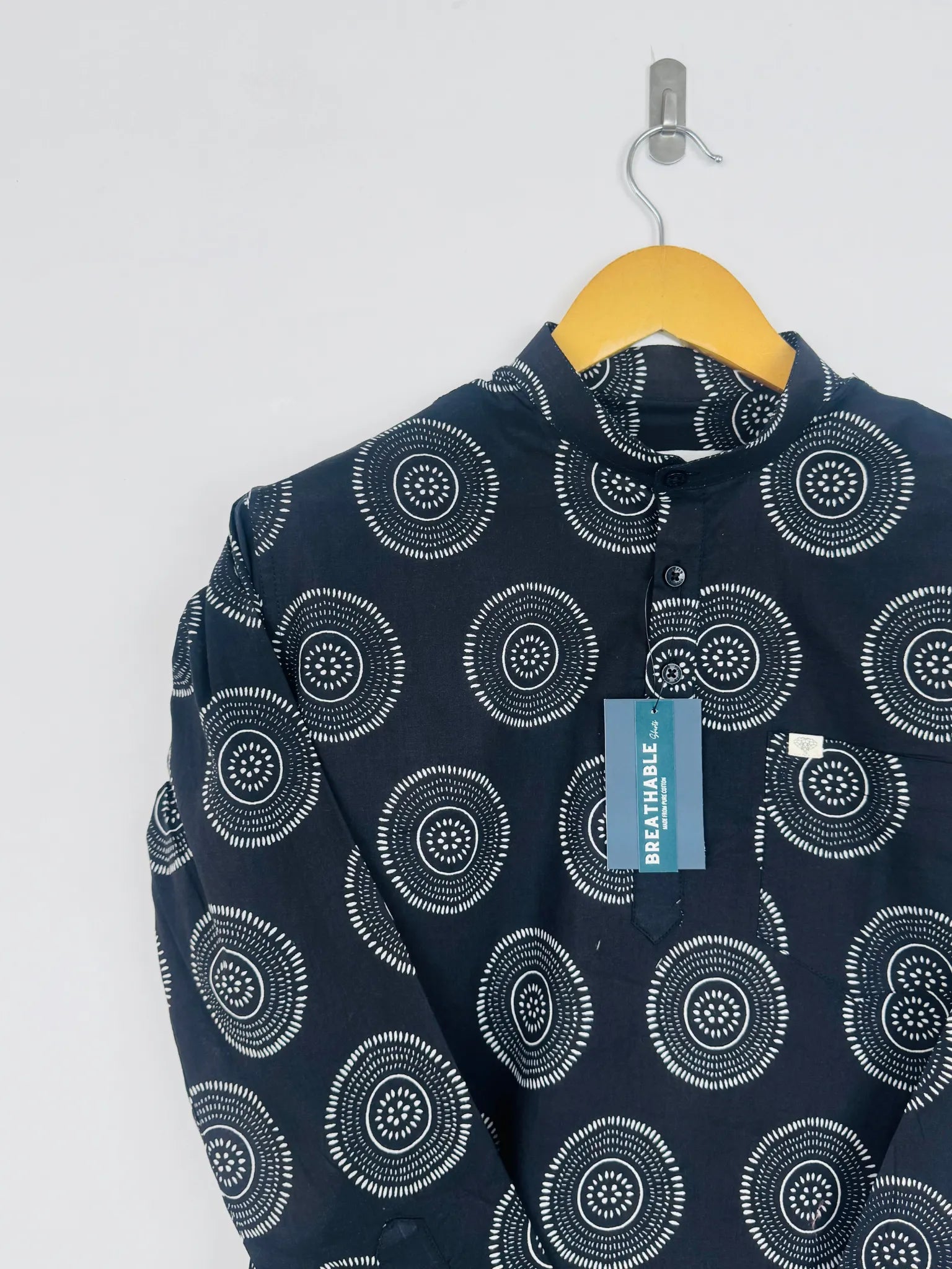 Black orbit Printed short kurta