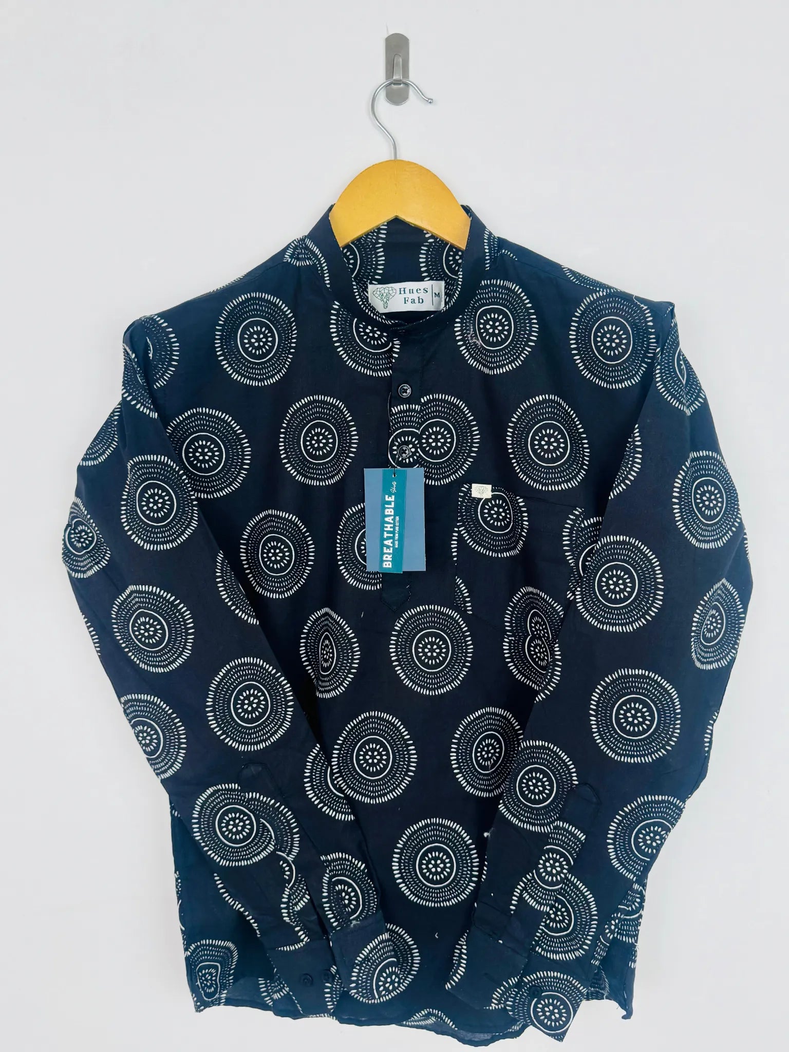 Black orbit Printed short kurta