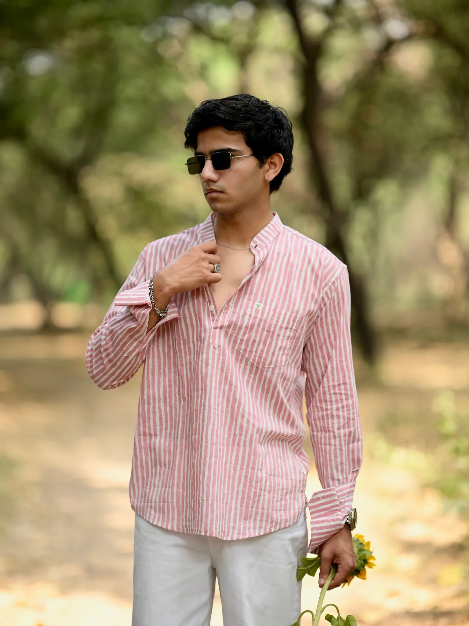 Coral Lining Printed Short Kurta