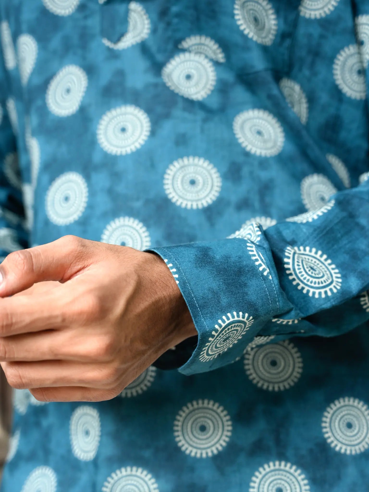 Teal Orbit short kurta