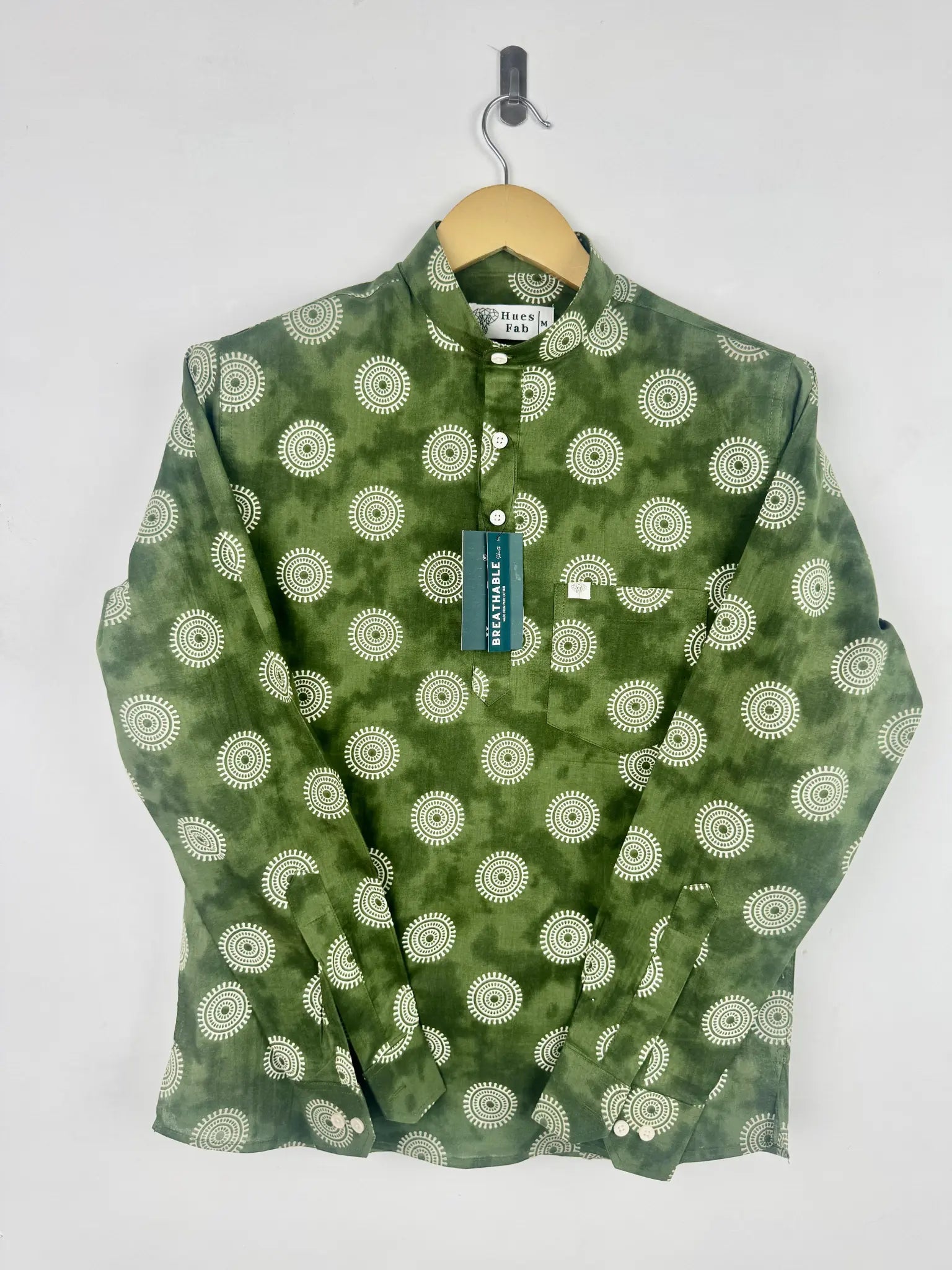 Olive Orbit Short Kurta