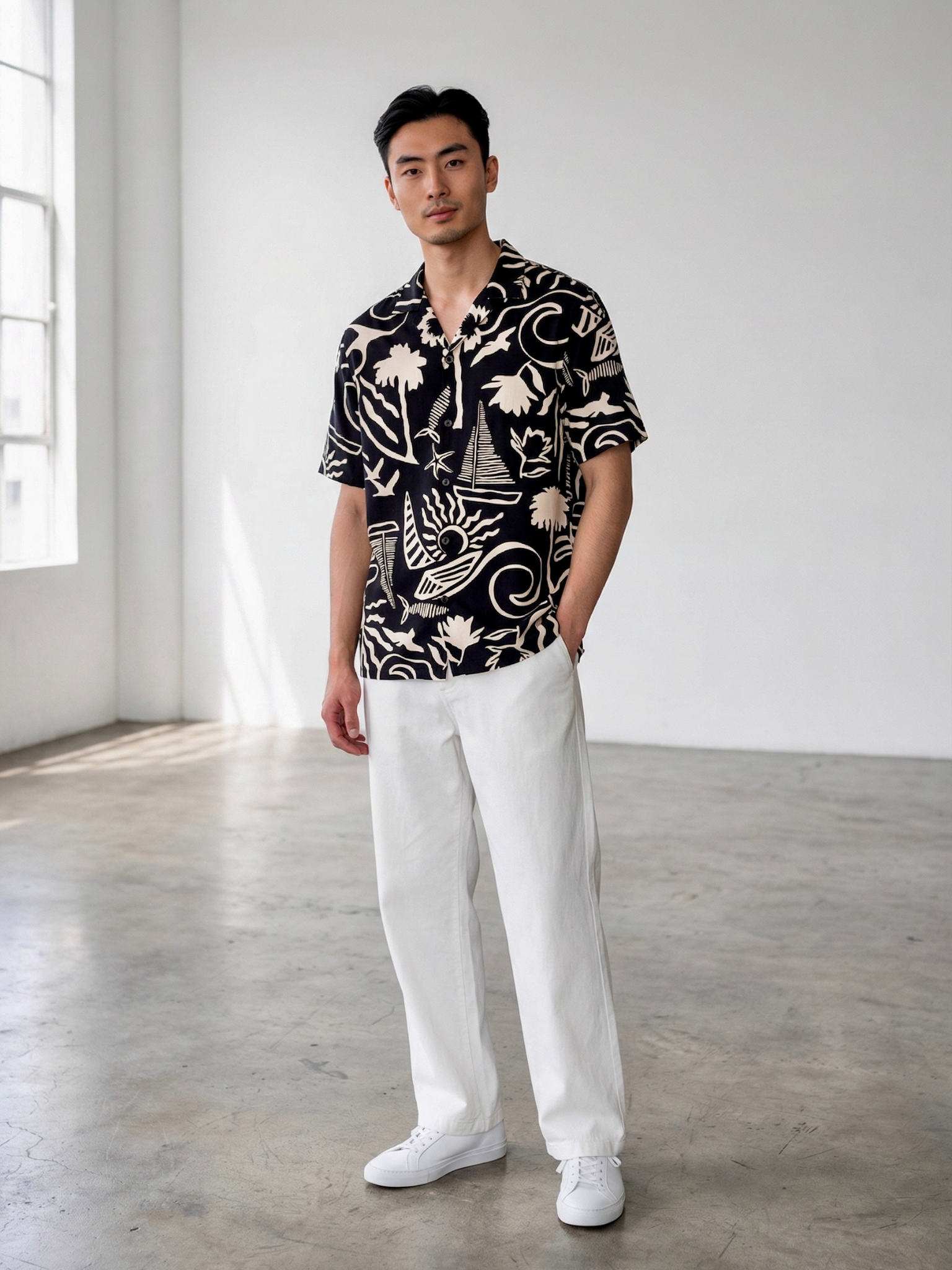 Midnight Islands Cuban Collar Resort Shirt