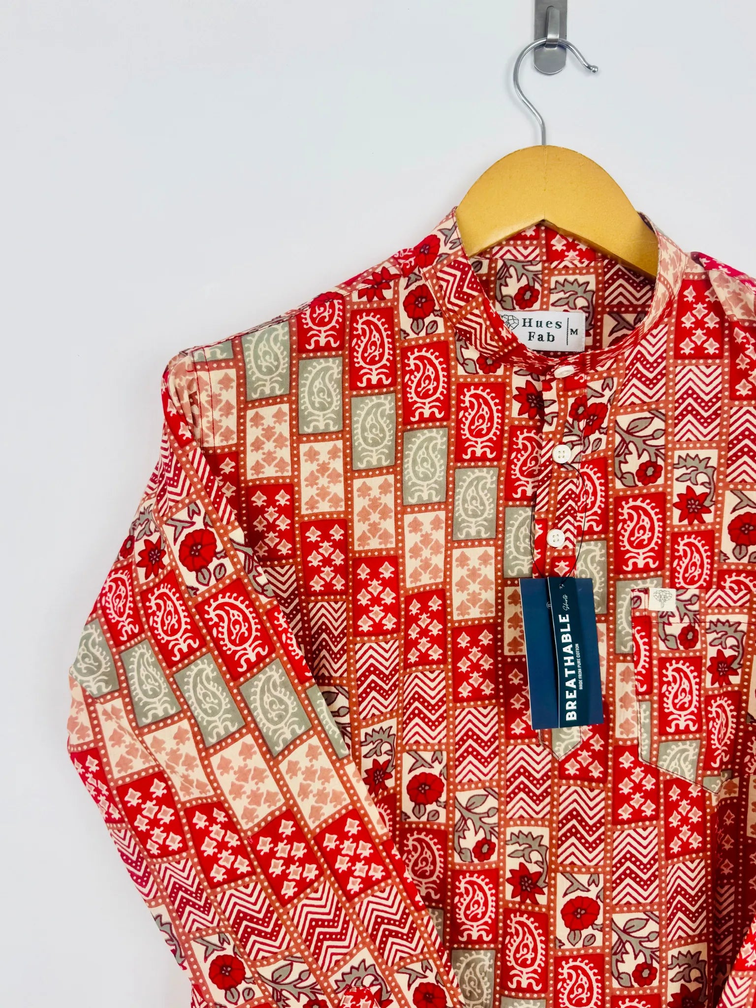 Red spades Printed short kurta