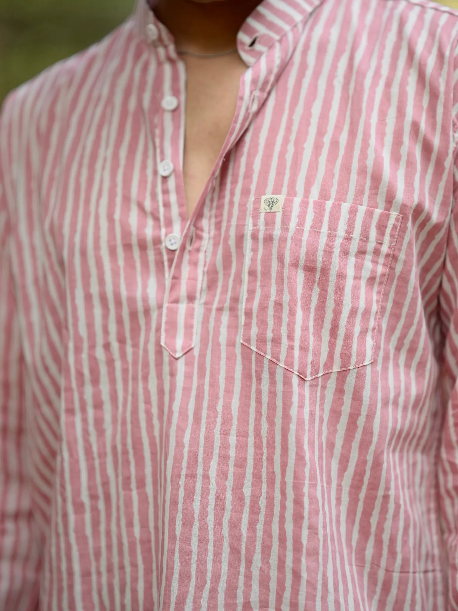 Coral Lining Printed Short Kurta