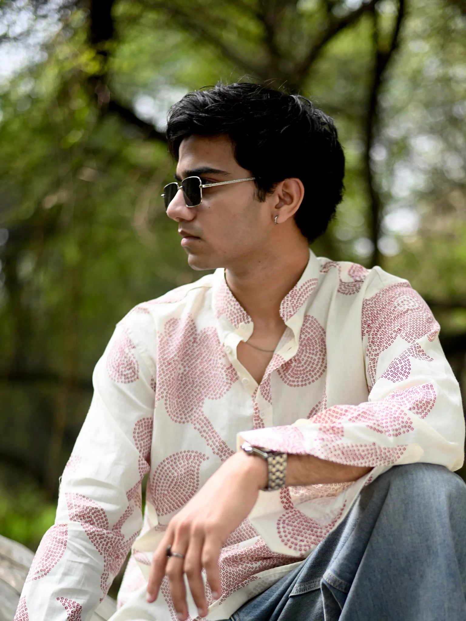 Ruby Leaf Cotton short kurta