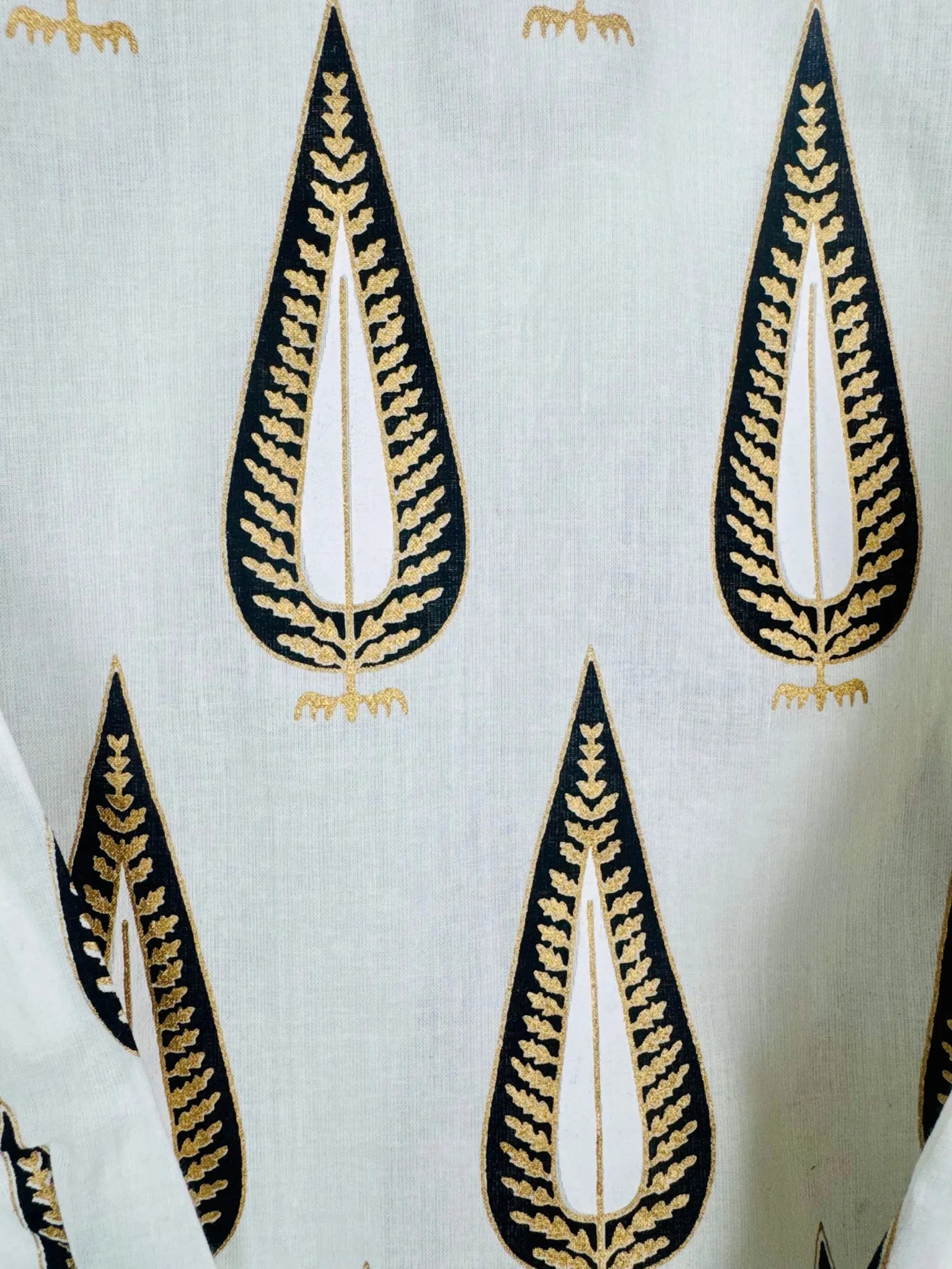 White Drop Motif printed short kurta