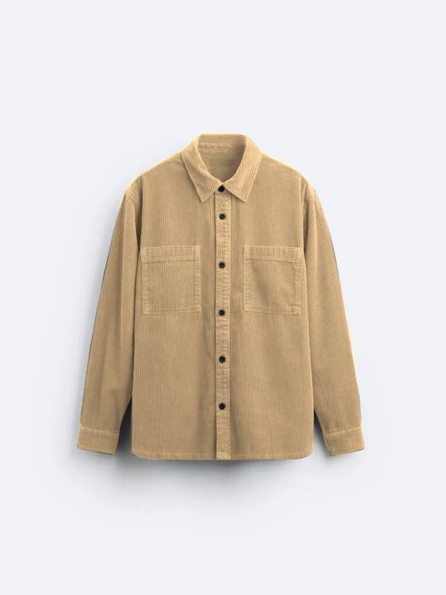 Beige Premium Corduroy Oversized Shirt