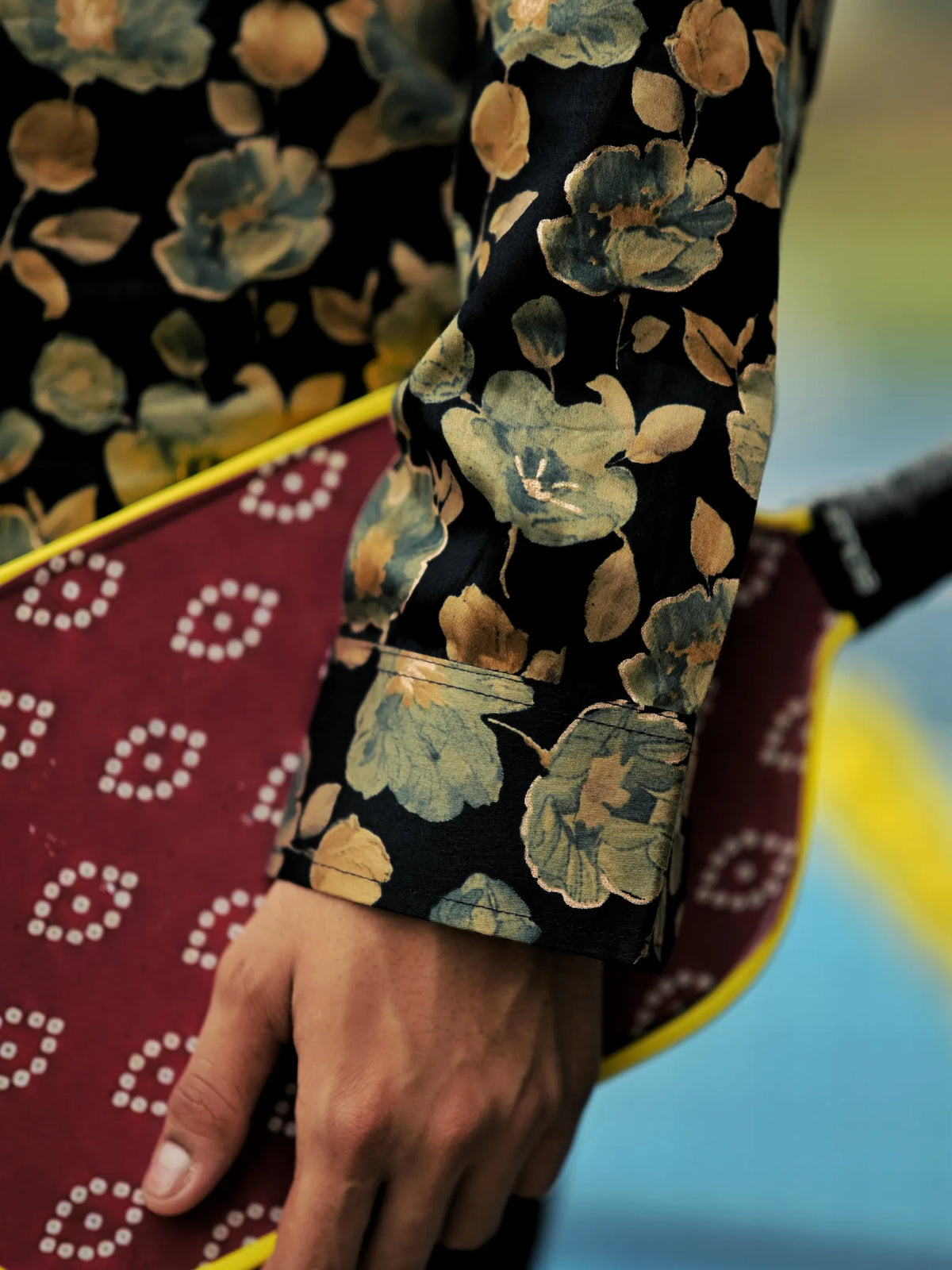 HUESFAB Black Wildflower Short Kurta
