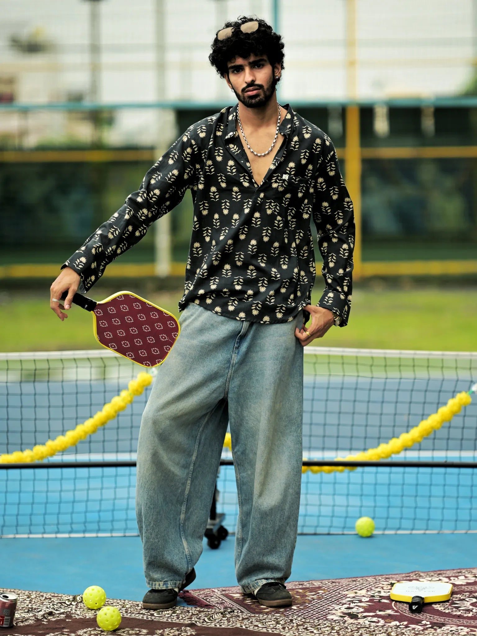 Grey Motifs Printed Short Kurta