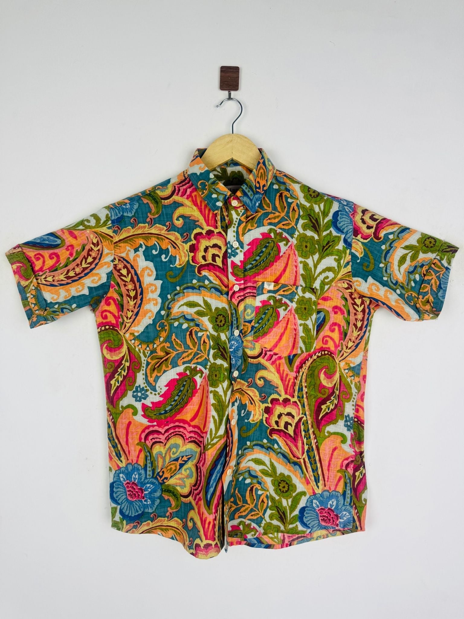 Tuscany Bloom Cotton Slub Half-Sleeve Shirt