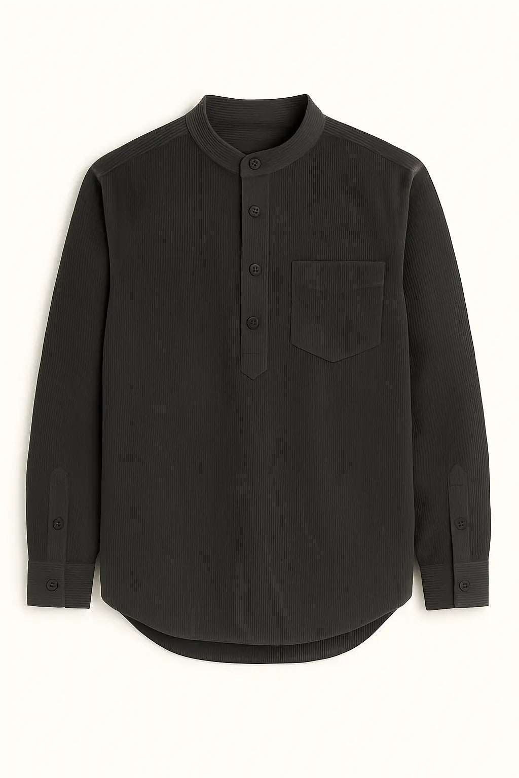 Gray Corduroy Short Kurta