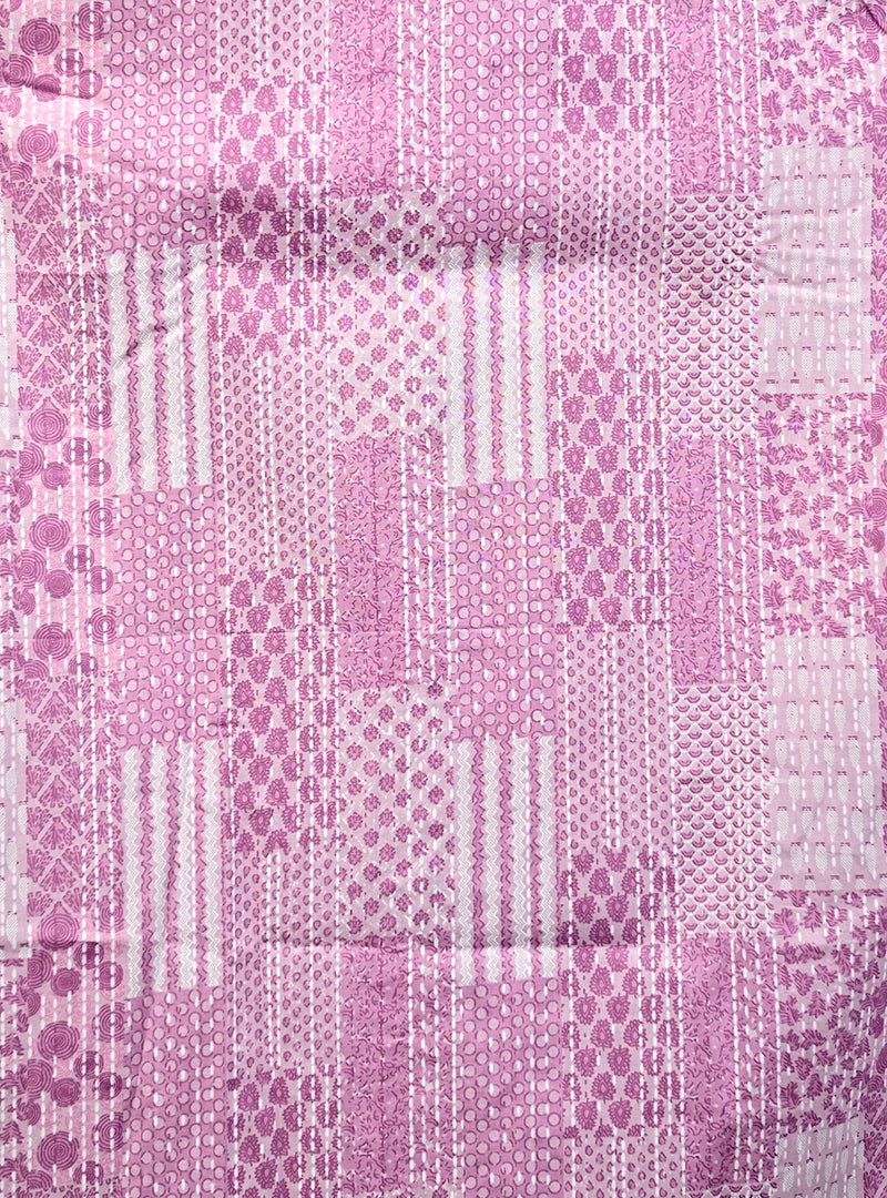 pink patchwork half sleeves shirt